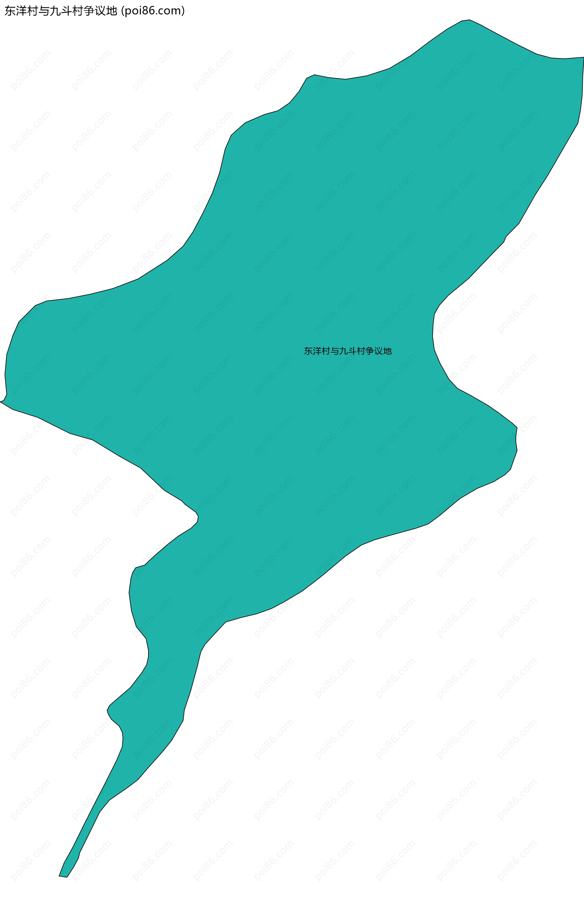 东洋村与九斗村争议地边界地图