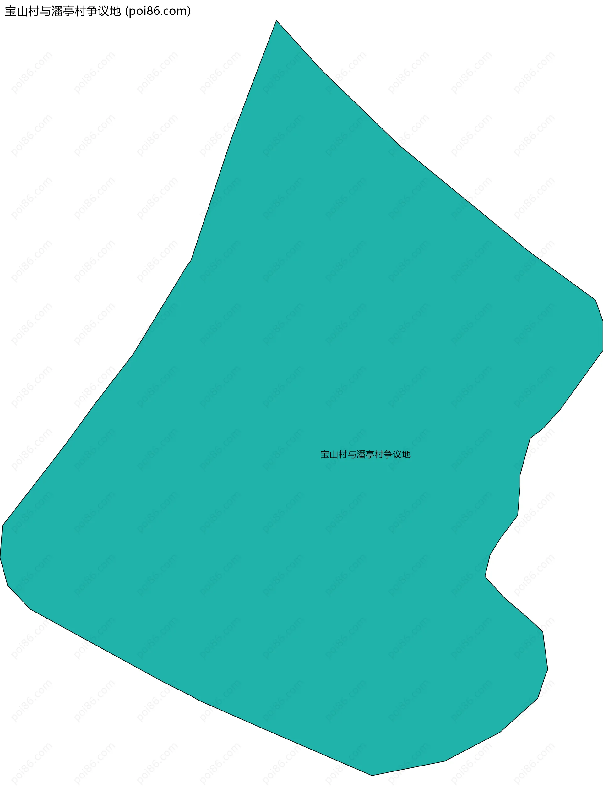 宝山村与潘亭村争议地边界地图