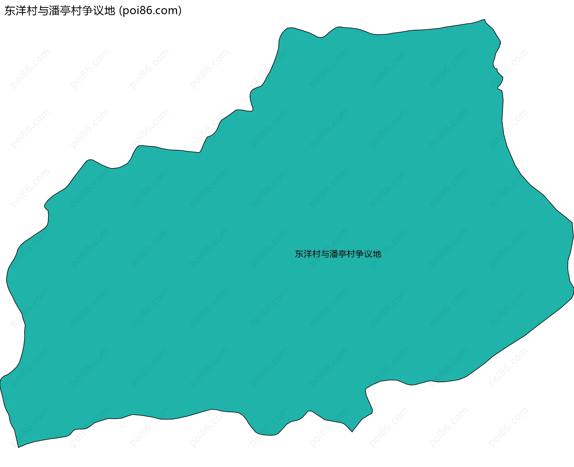 东洋村与潘亭村争议地边界地图