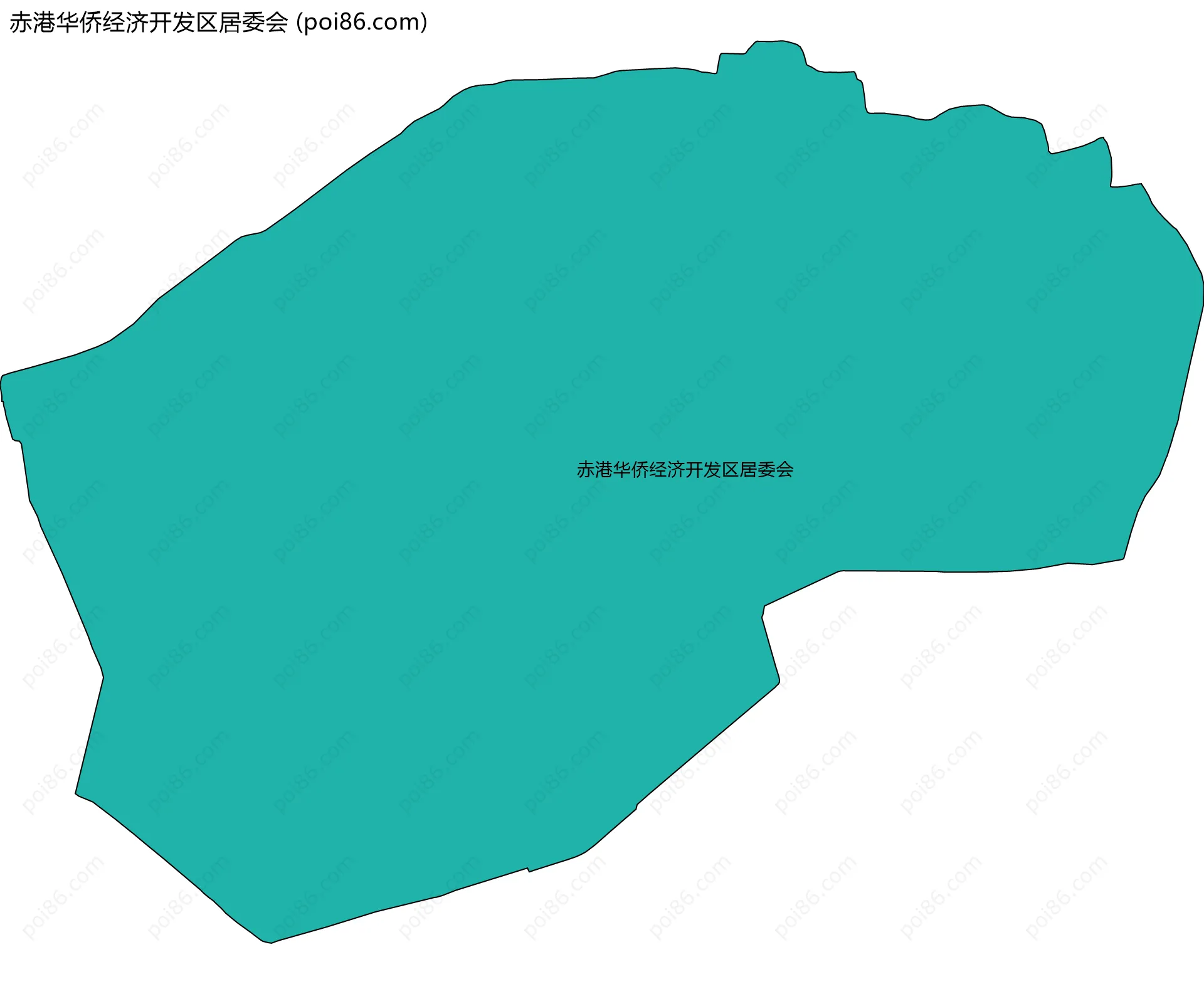 赤港华侨经济开发区居委会边界地图