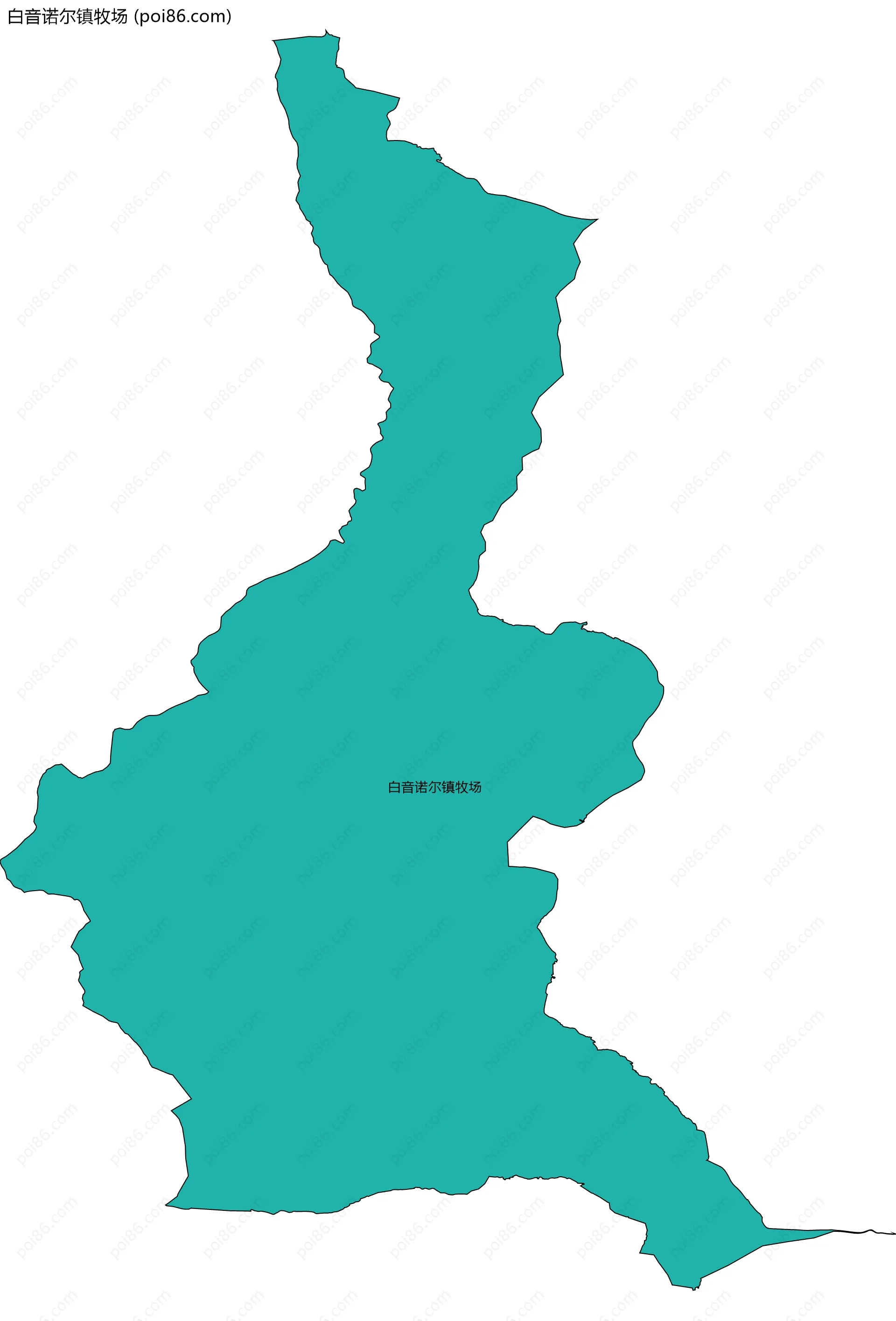 白音诺尔镇牧场边界地图