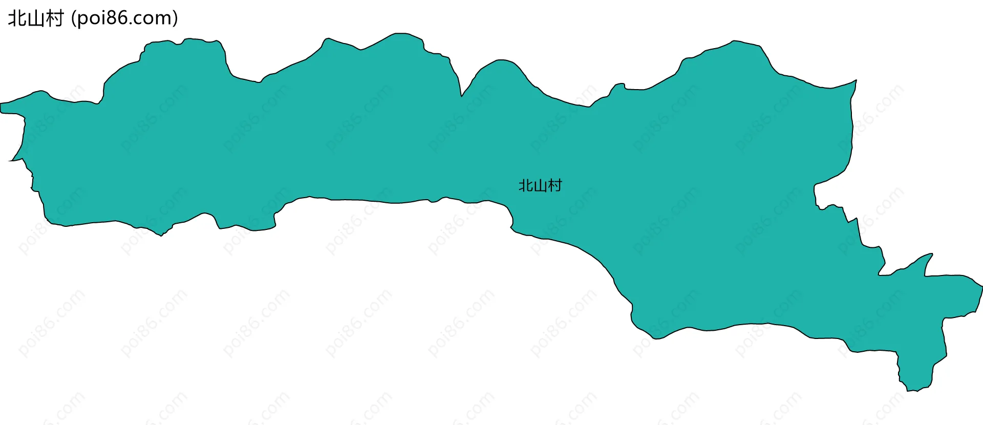 北山村边界地图