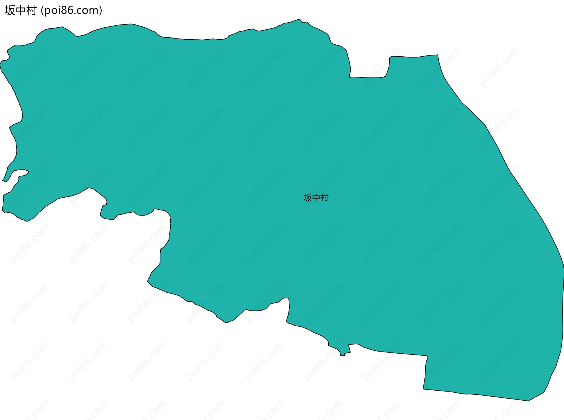 坂中村边界地图