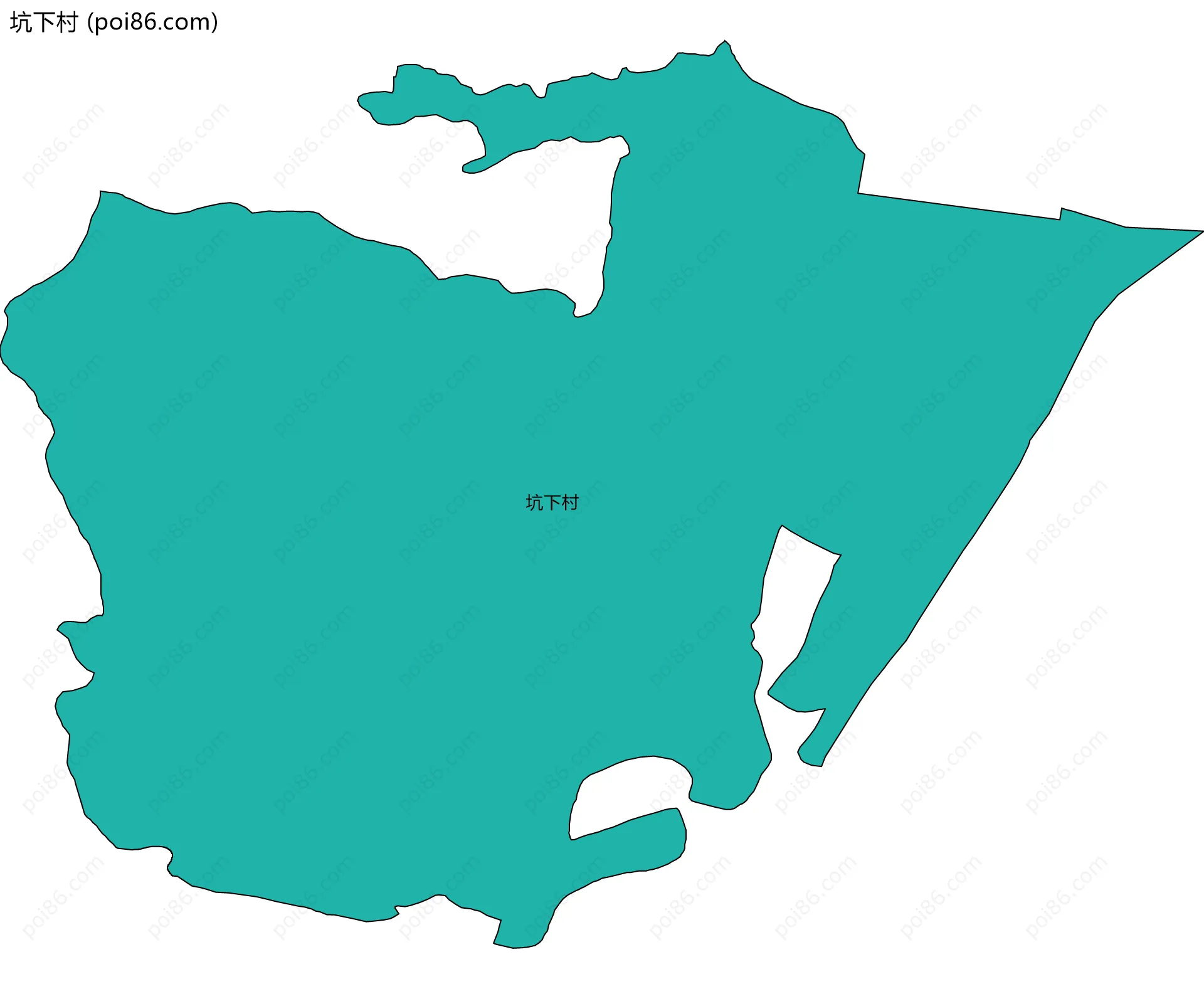 坑下村边界地图