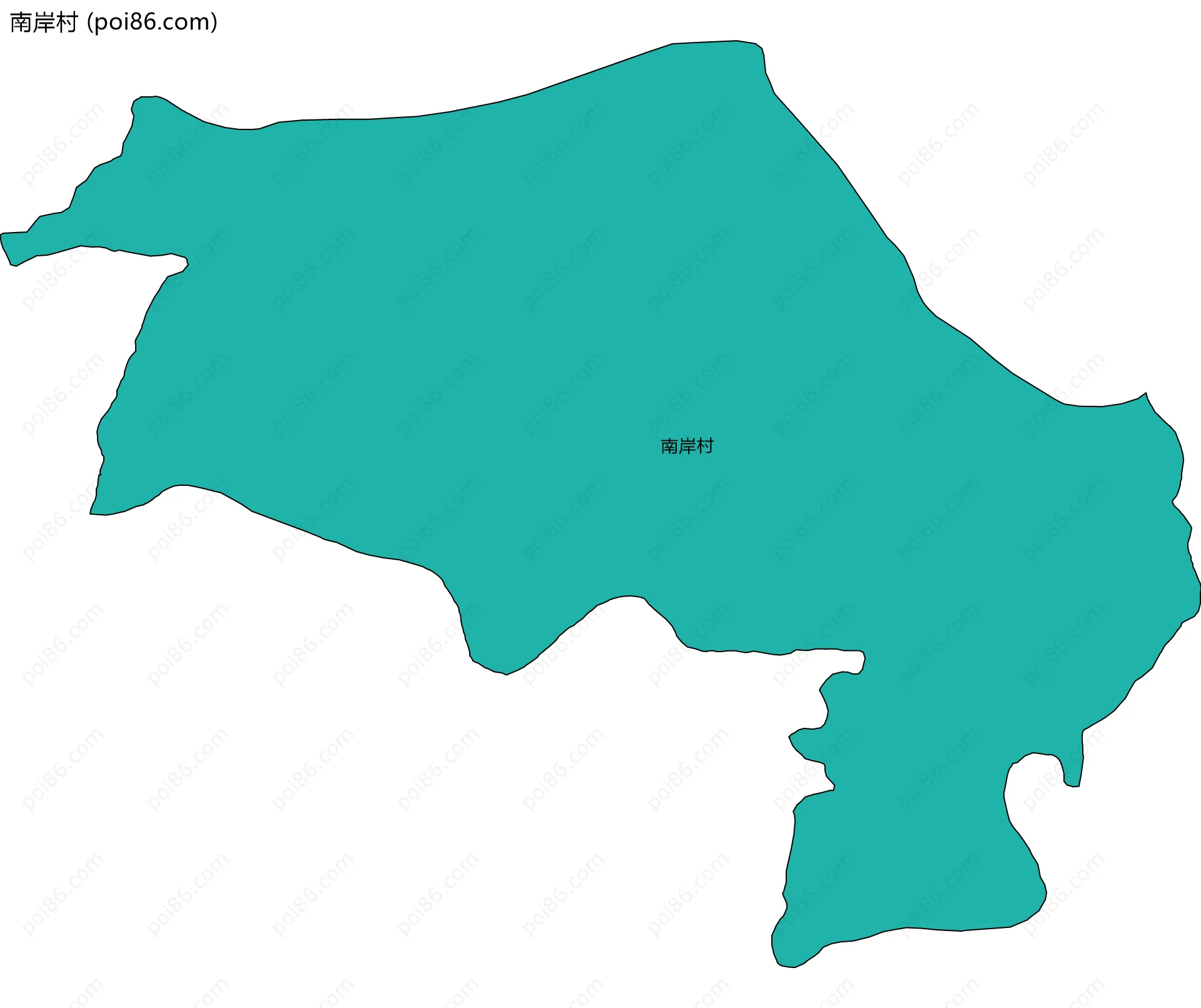南岸村边界地图