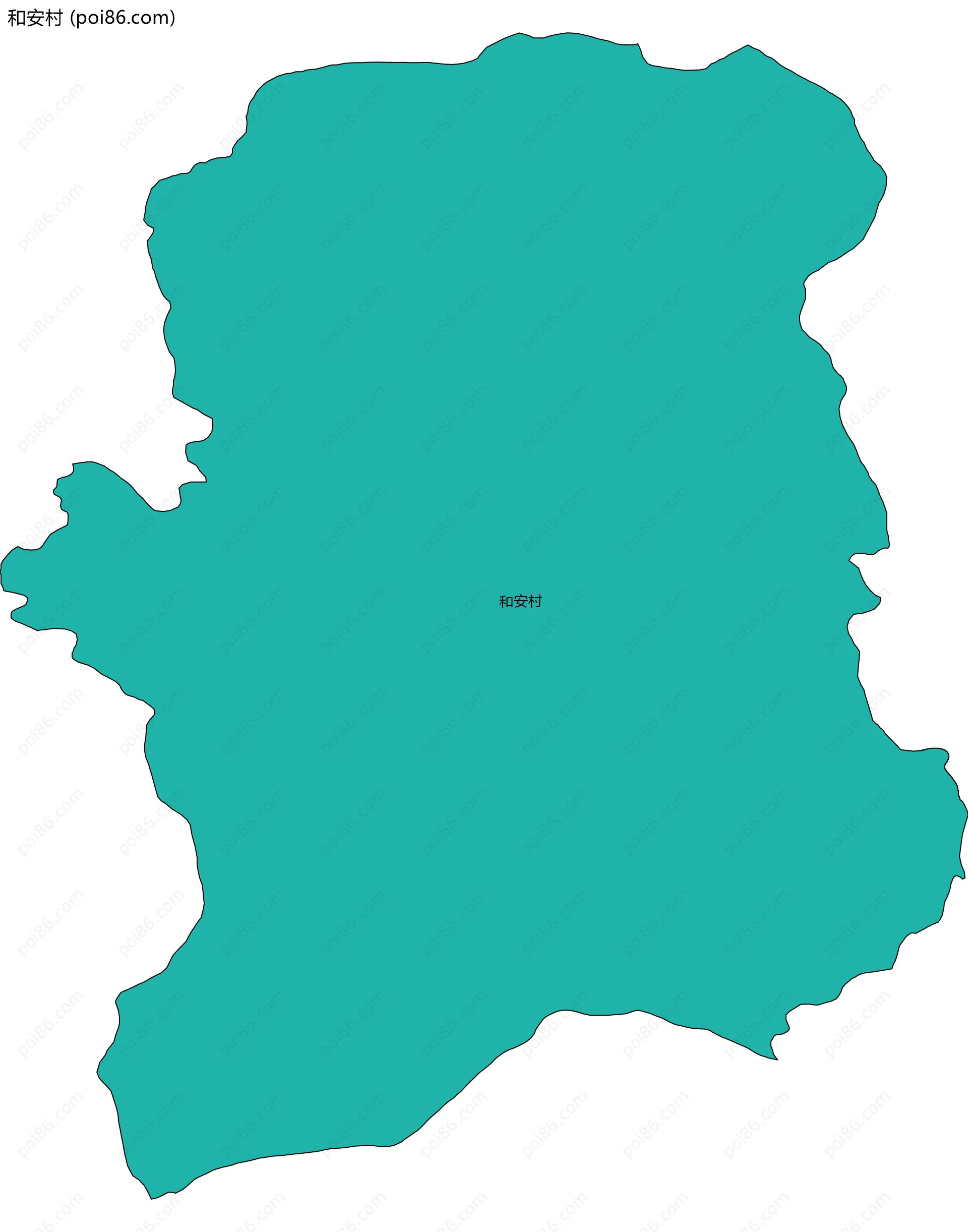 和安村边界地图