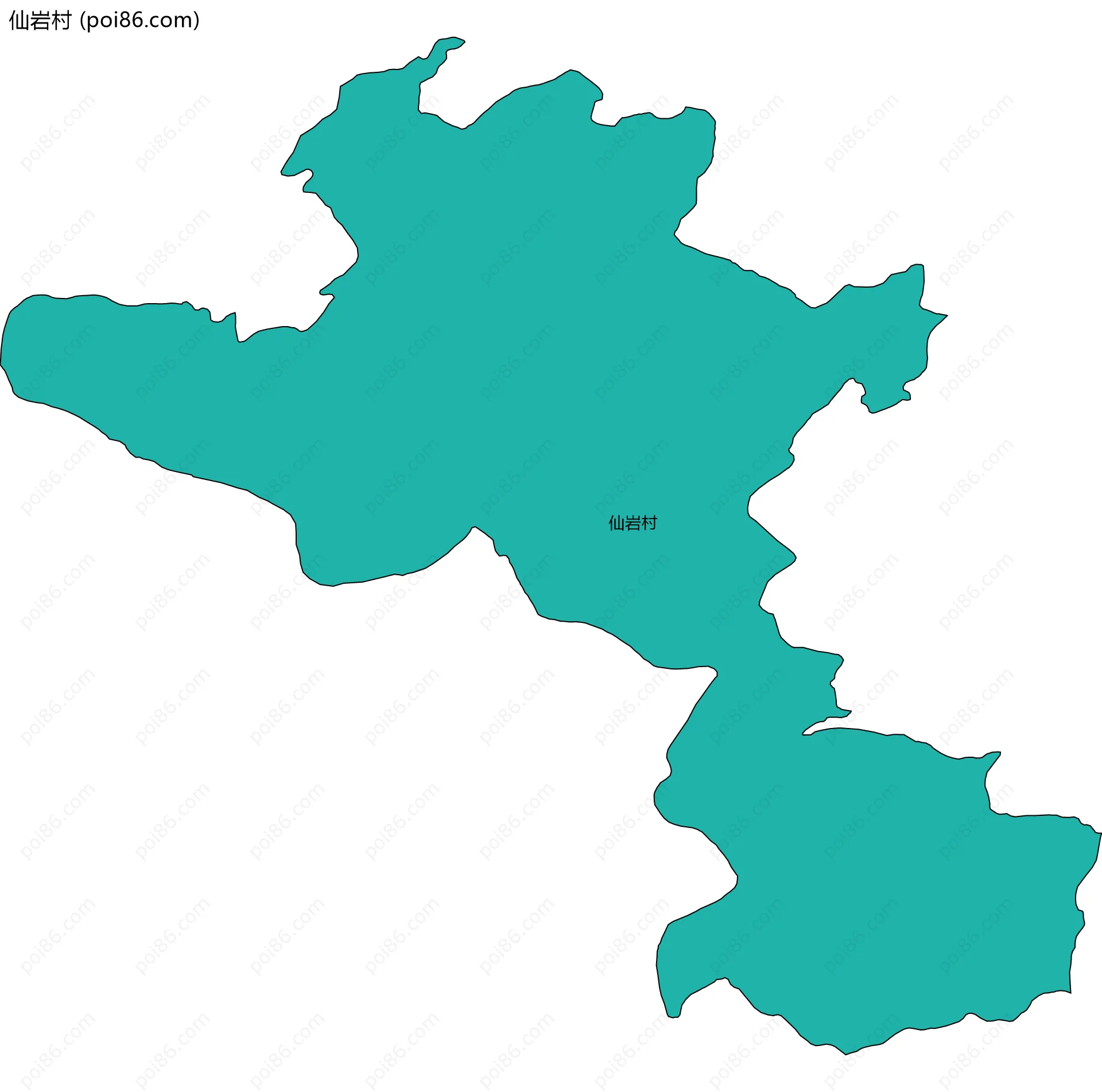 仙岩村边界地图