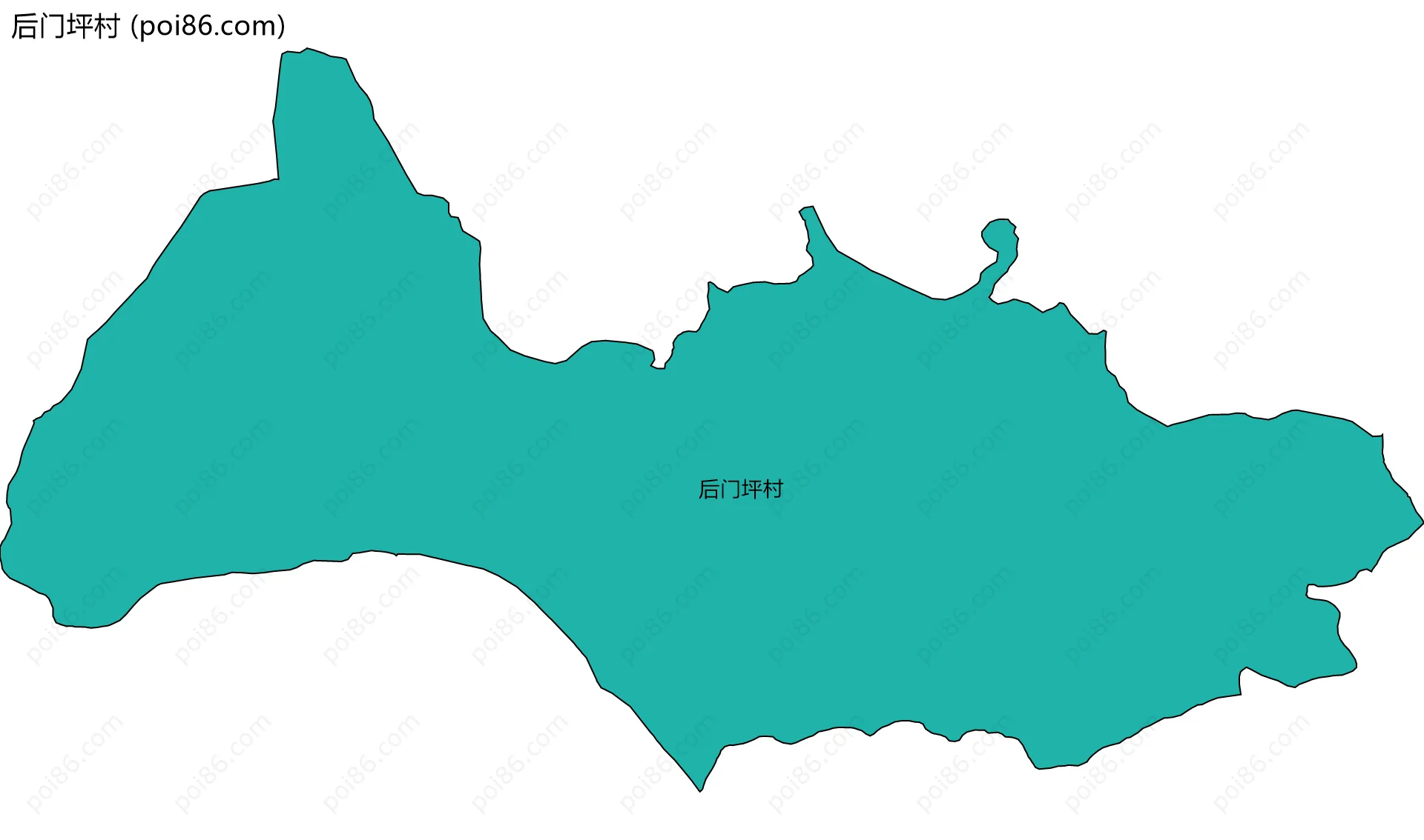 后门坪村边界地图