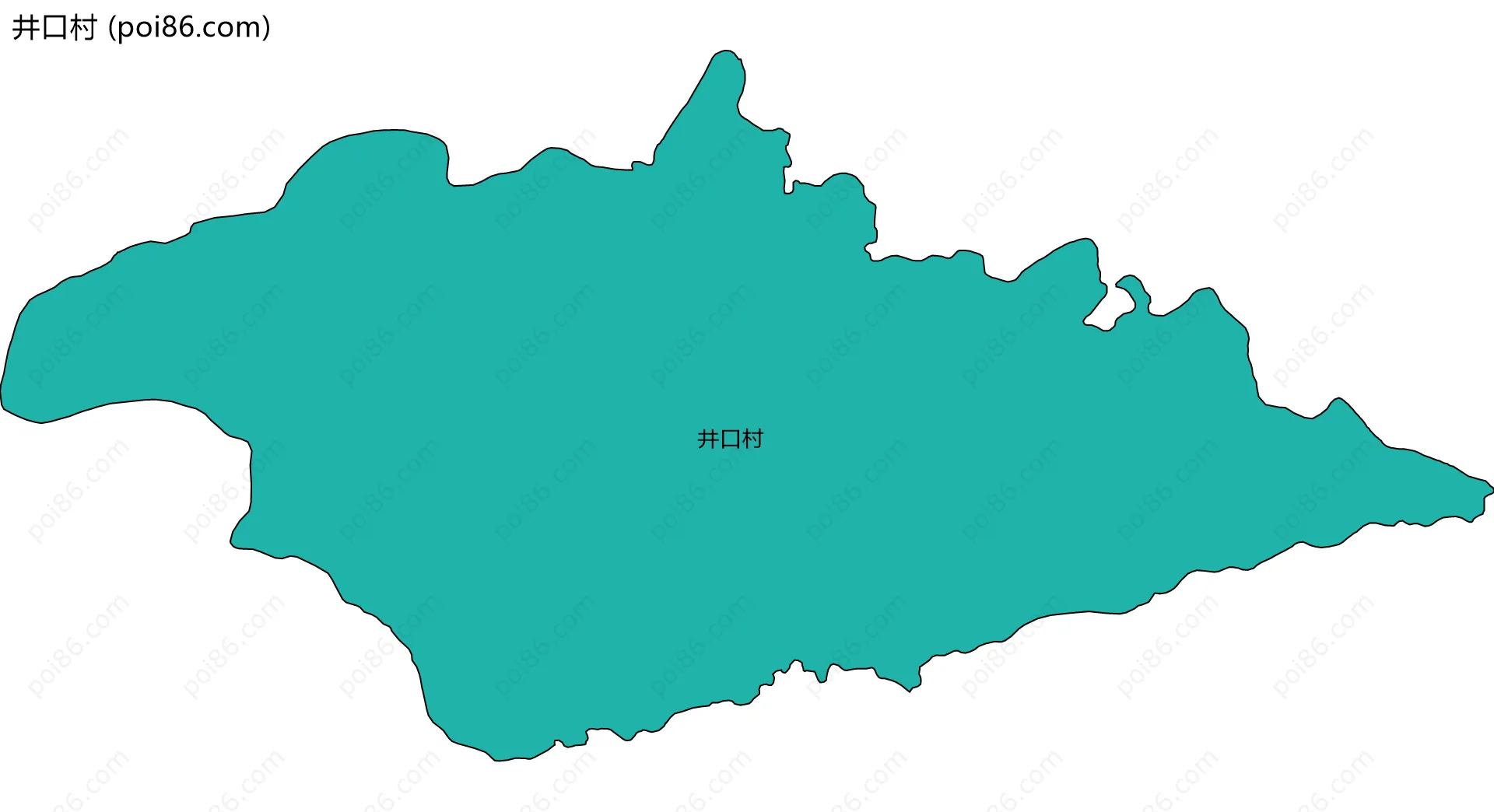 井口村边界地图