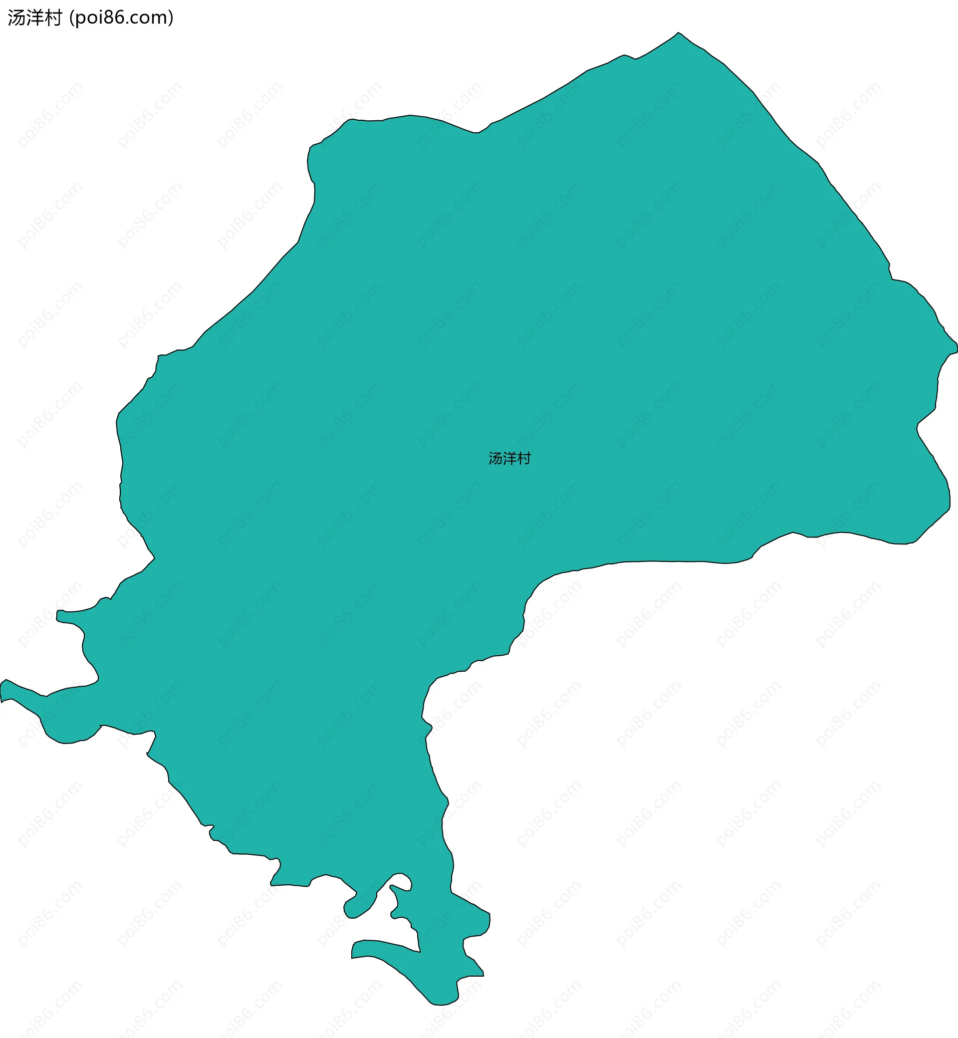 汤洋村边界地图