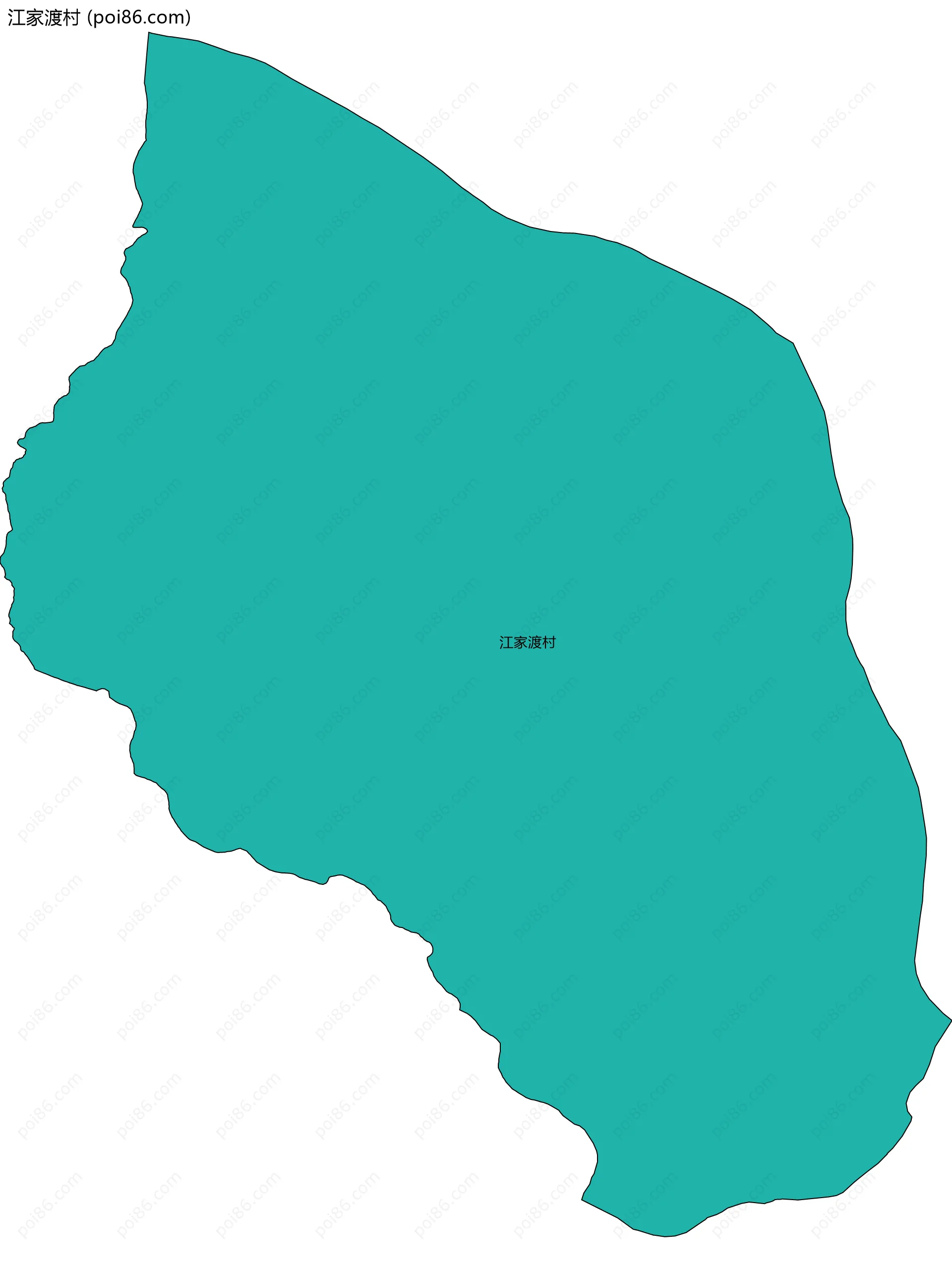 江家渡村边界地图