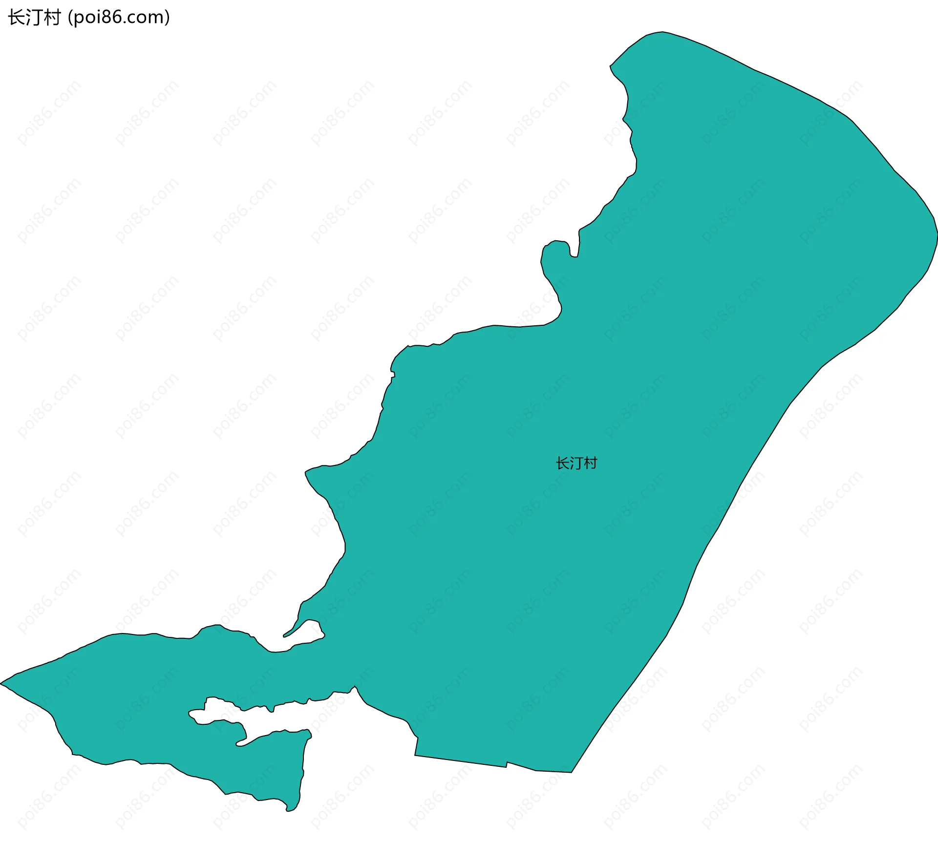 长汀村边界地图