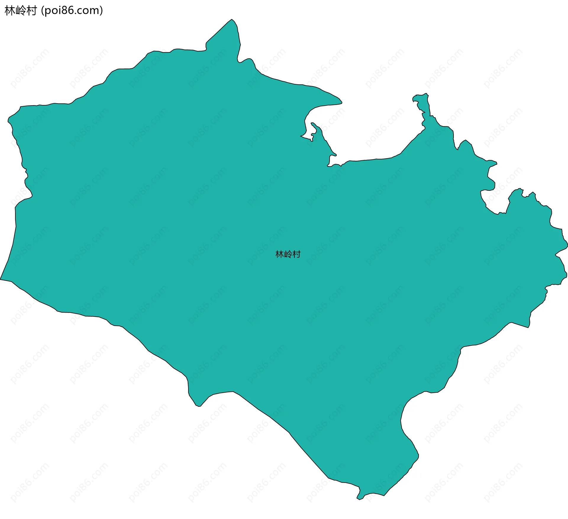林岭村边界地图
