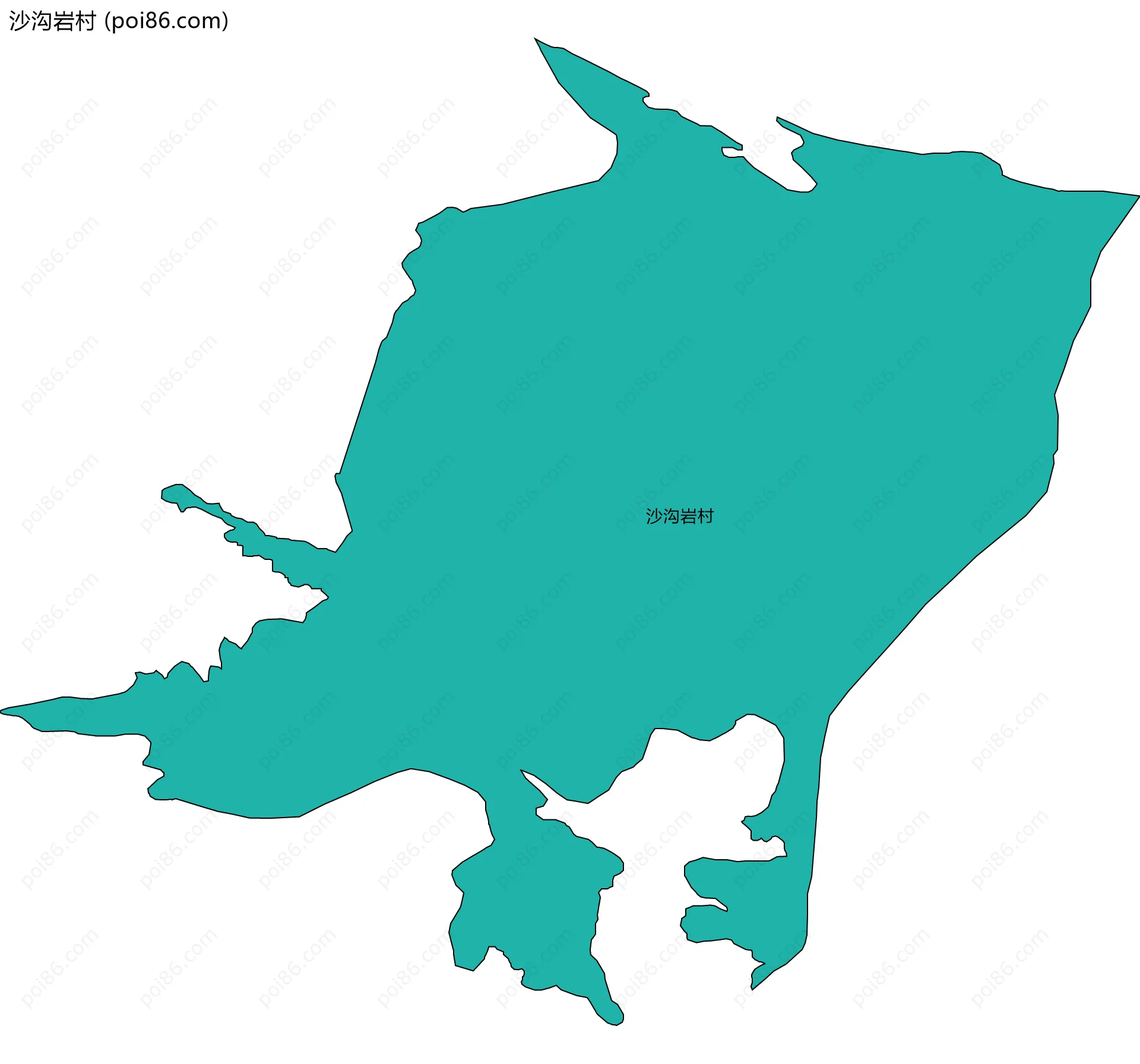 沙沟岩村边界地图