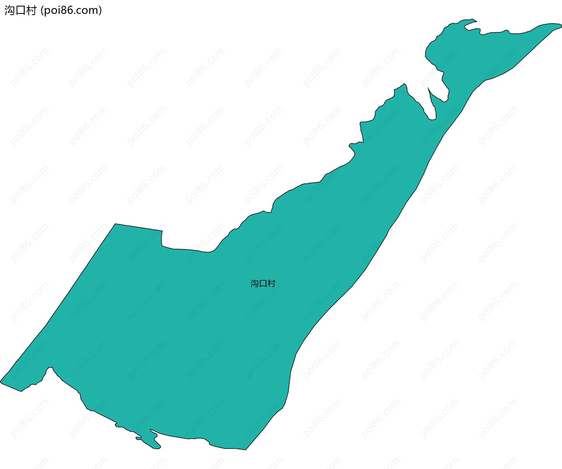 沟口村边界地图