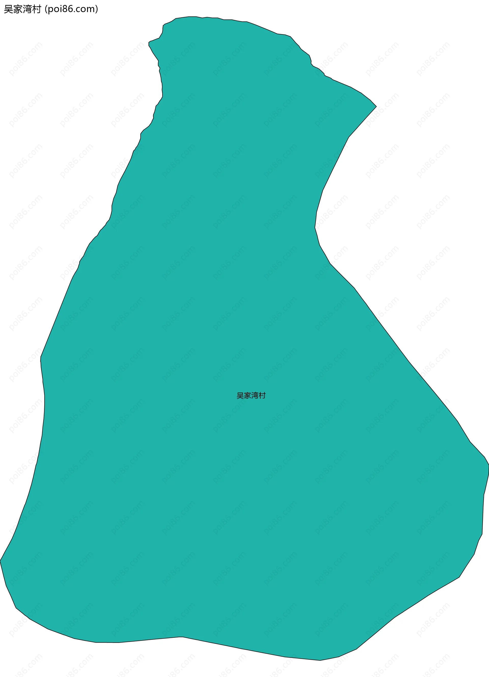 吴家湾村边界地图