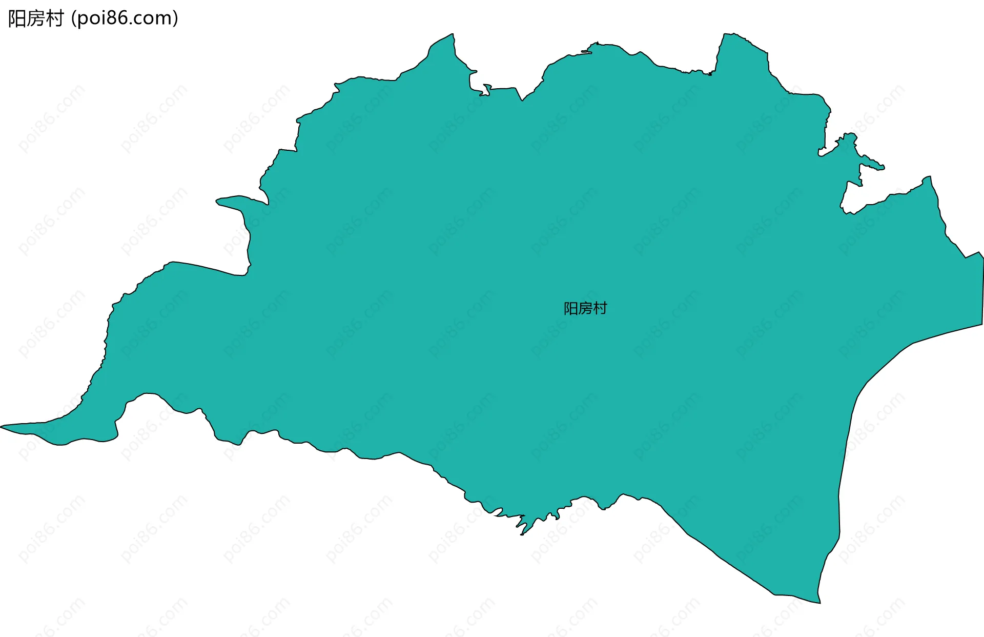 阳房村边界地图