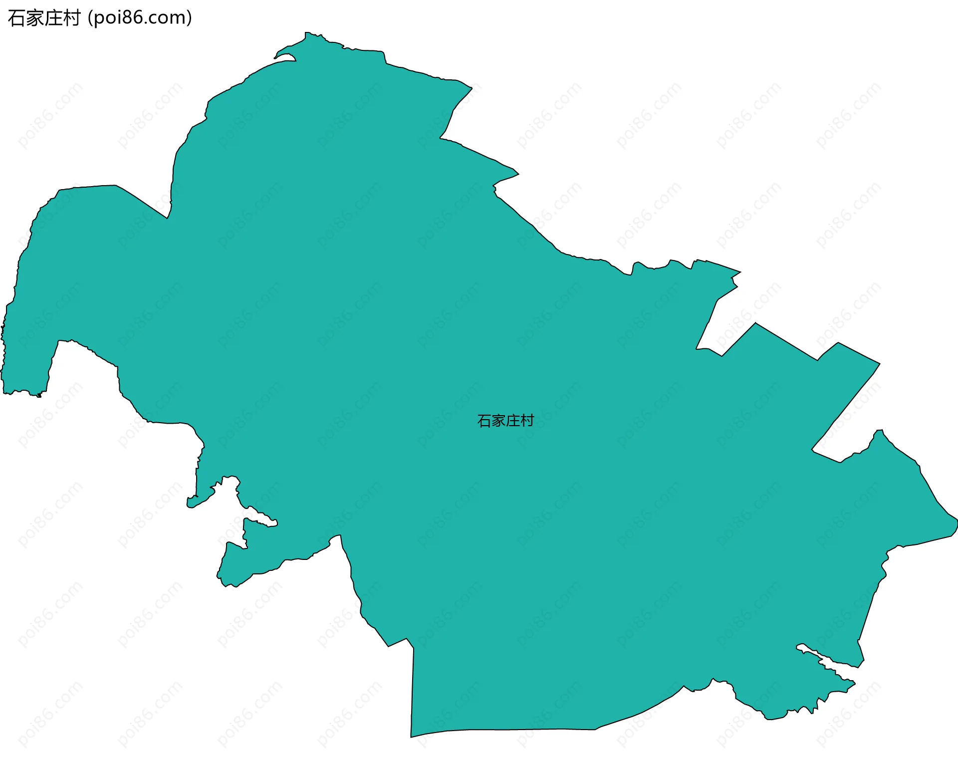 石家庄村边界地图