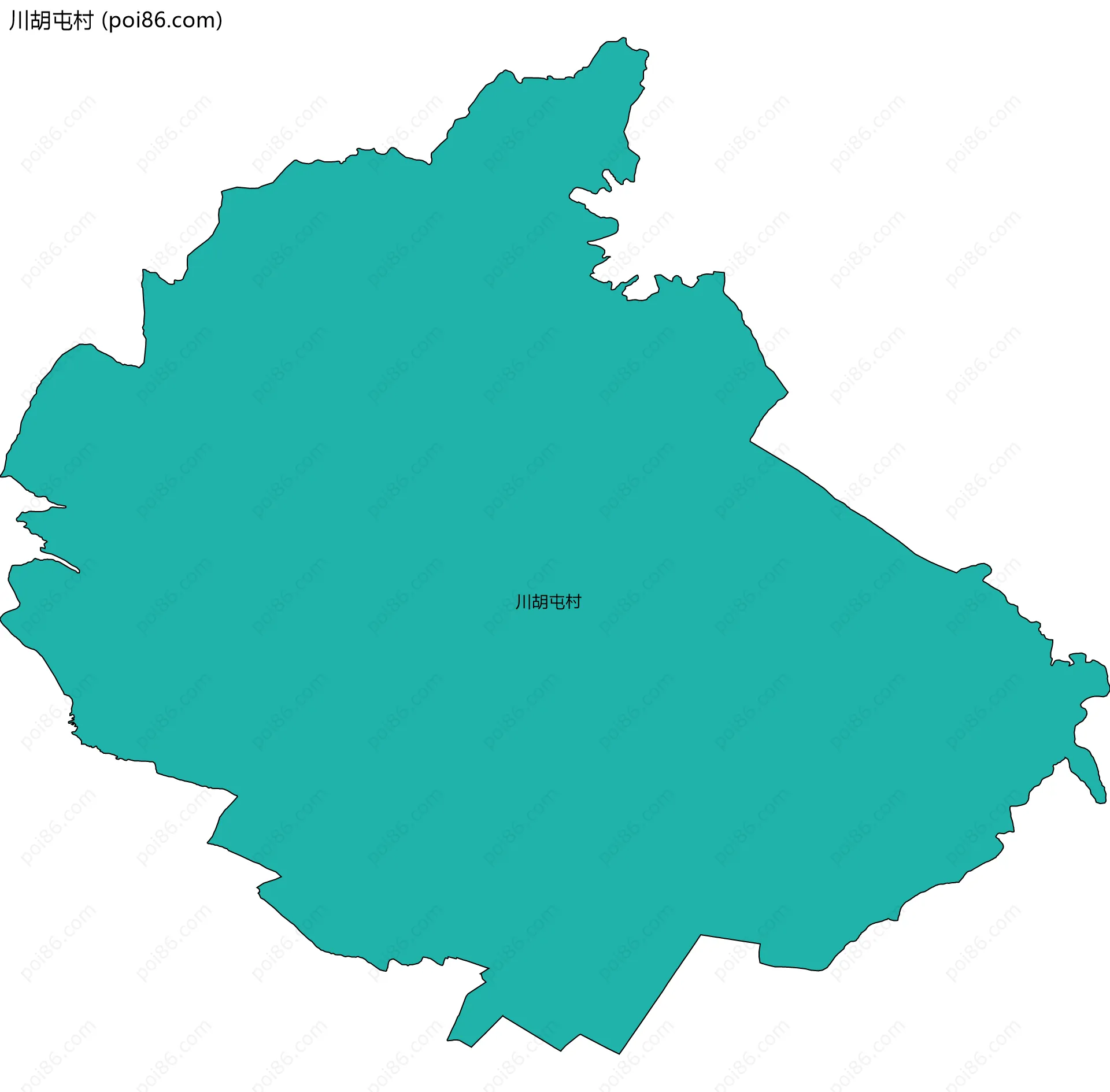 川胡屯村边界地图