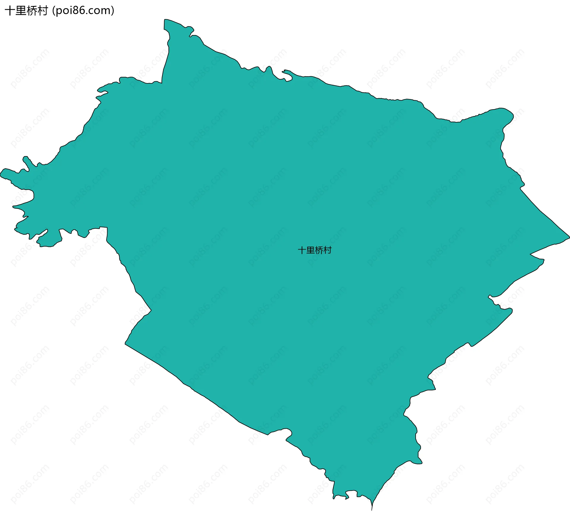 十里桥村边界地图