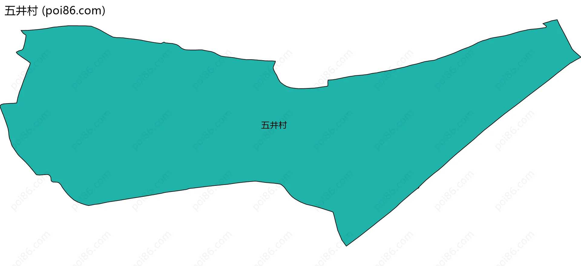 五井村边界地图