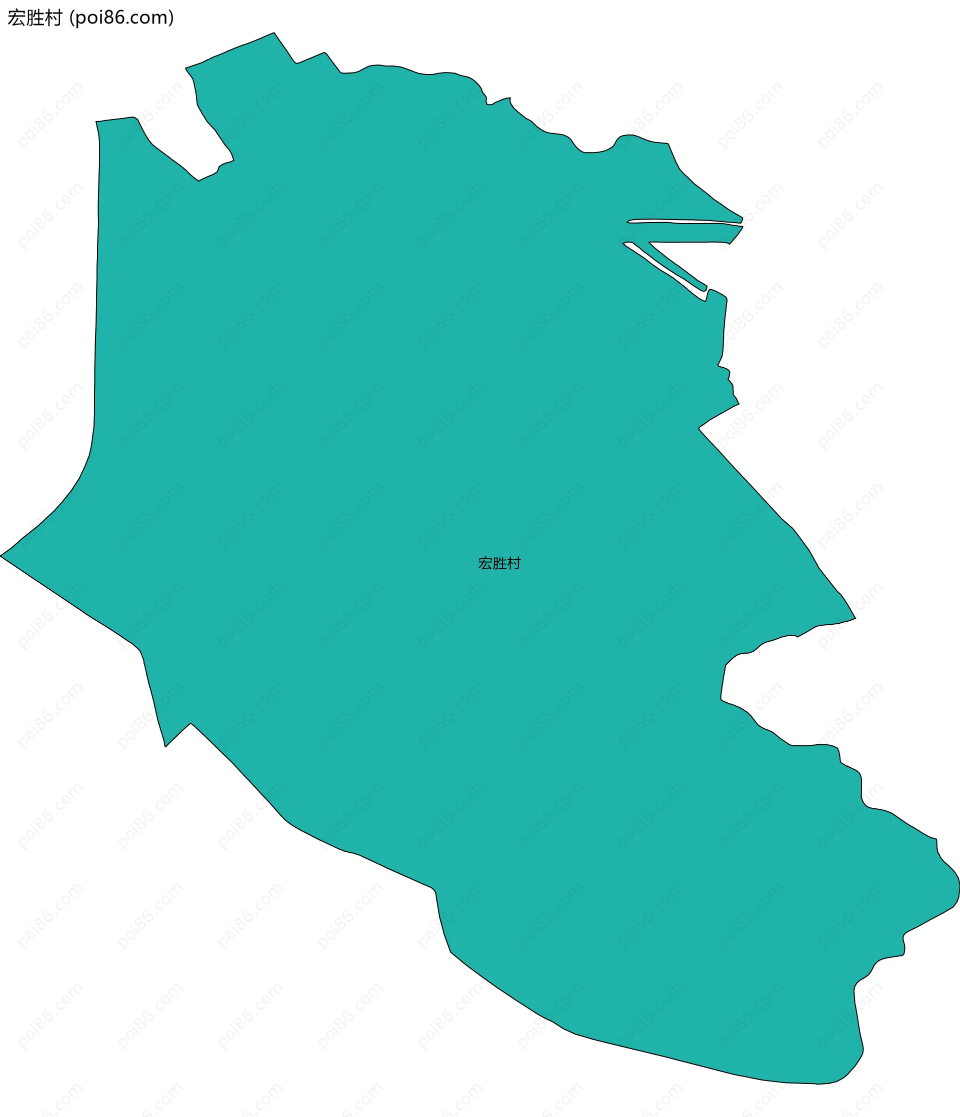 宏胜村边界地图