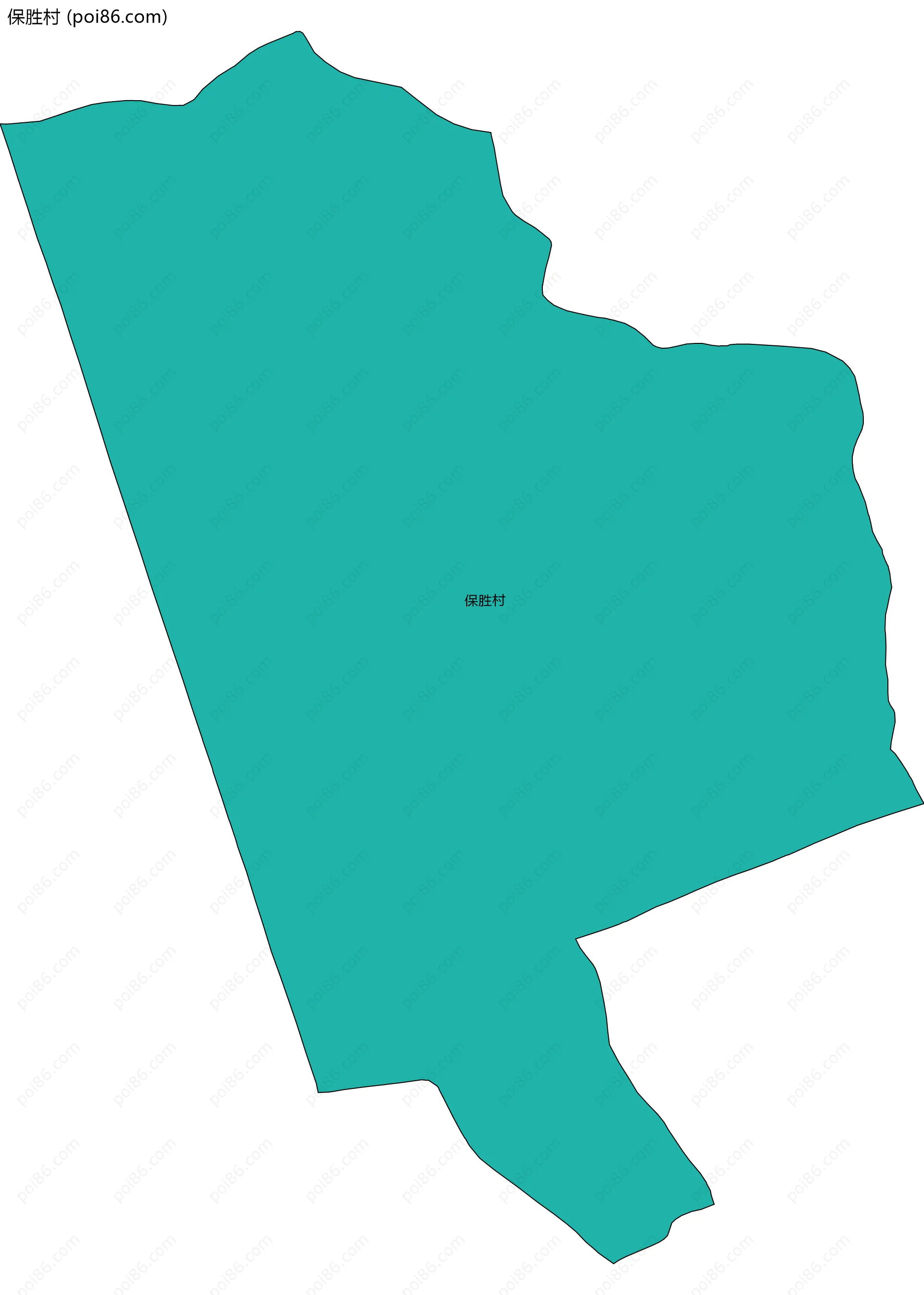 保胜村边界地图