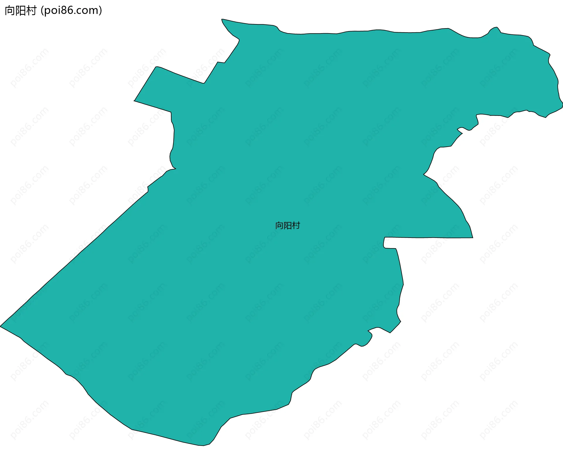 向阳村边界地图