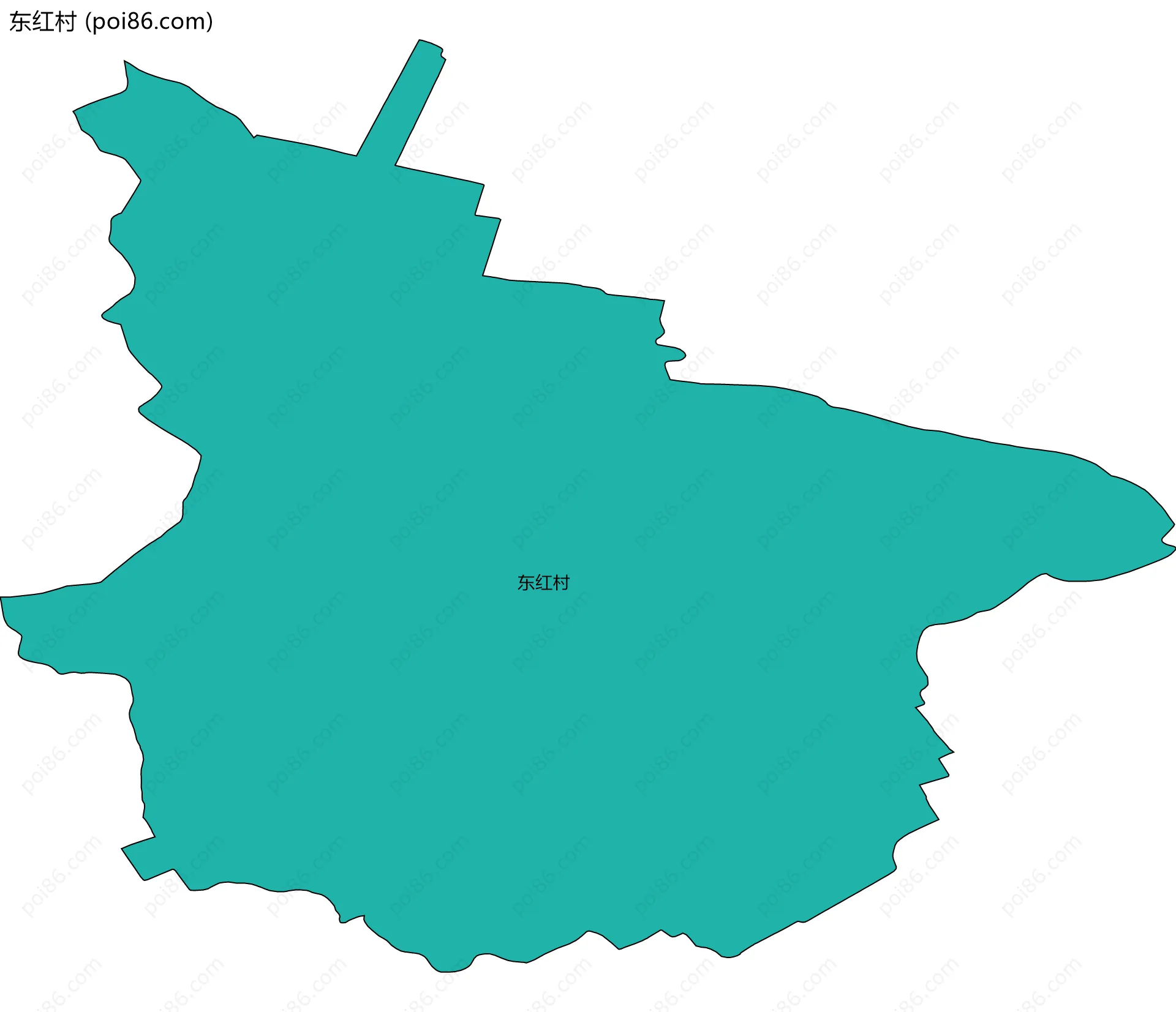 东红村边界地图