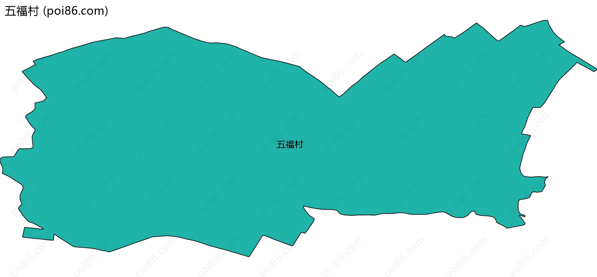 五福村边界地图