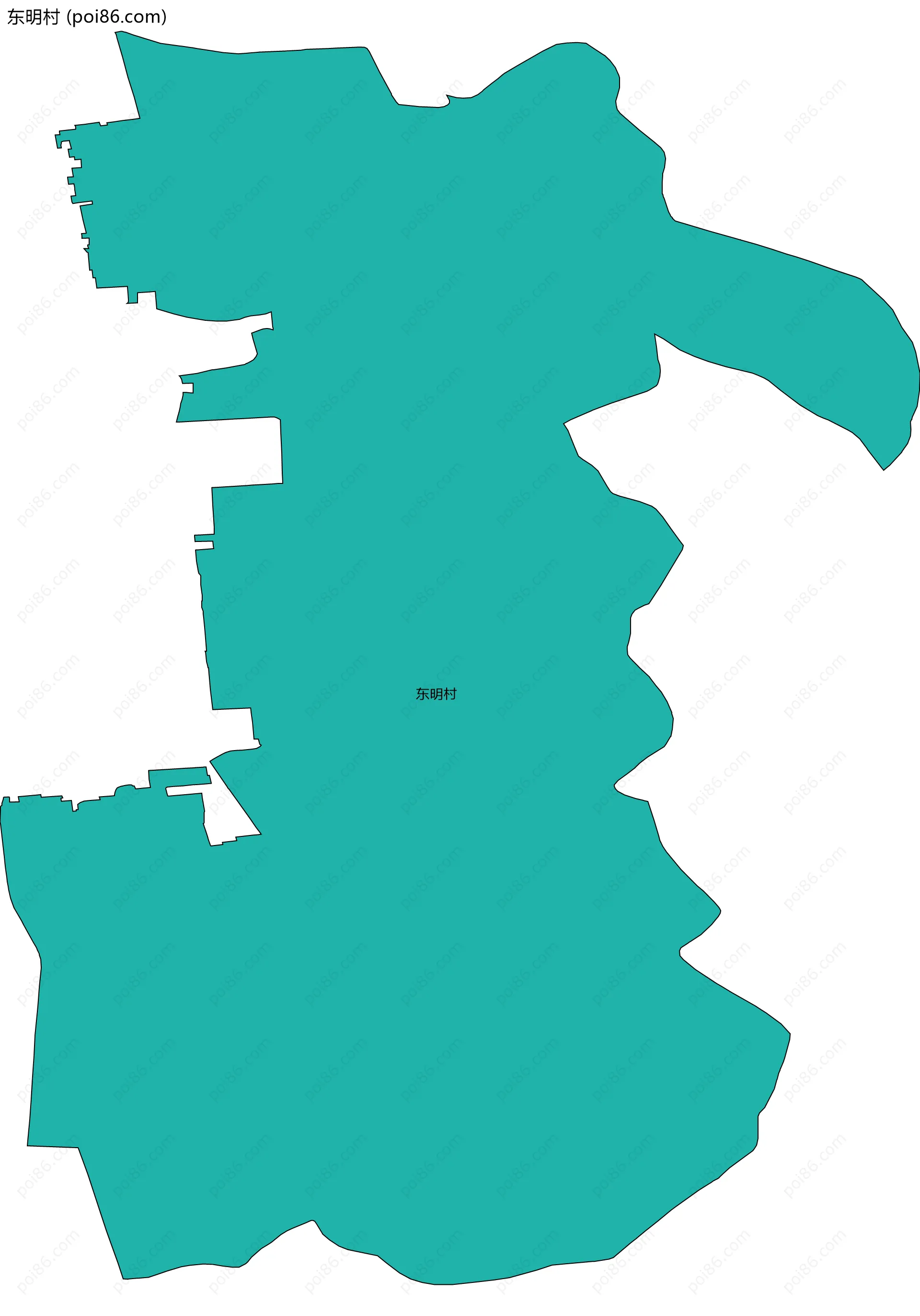 东明村边界地图