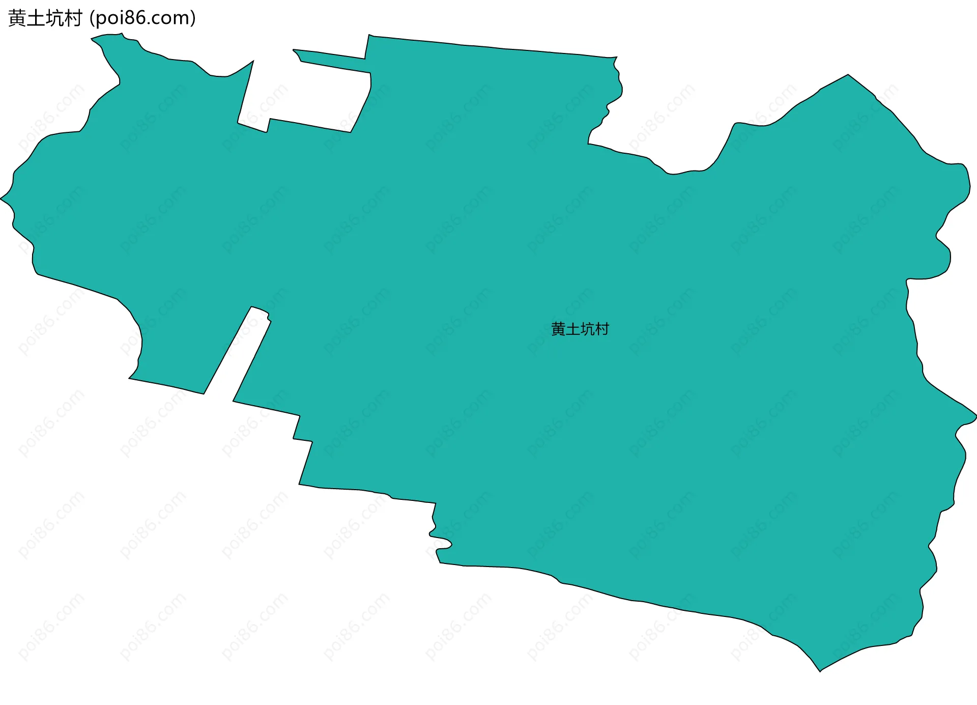 黄土坑村边界地图