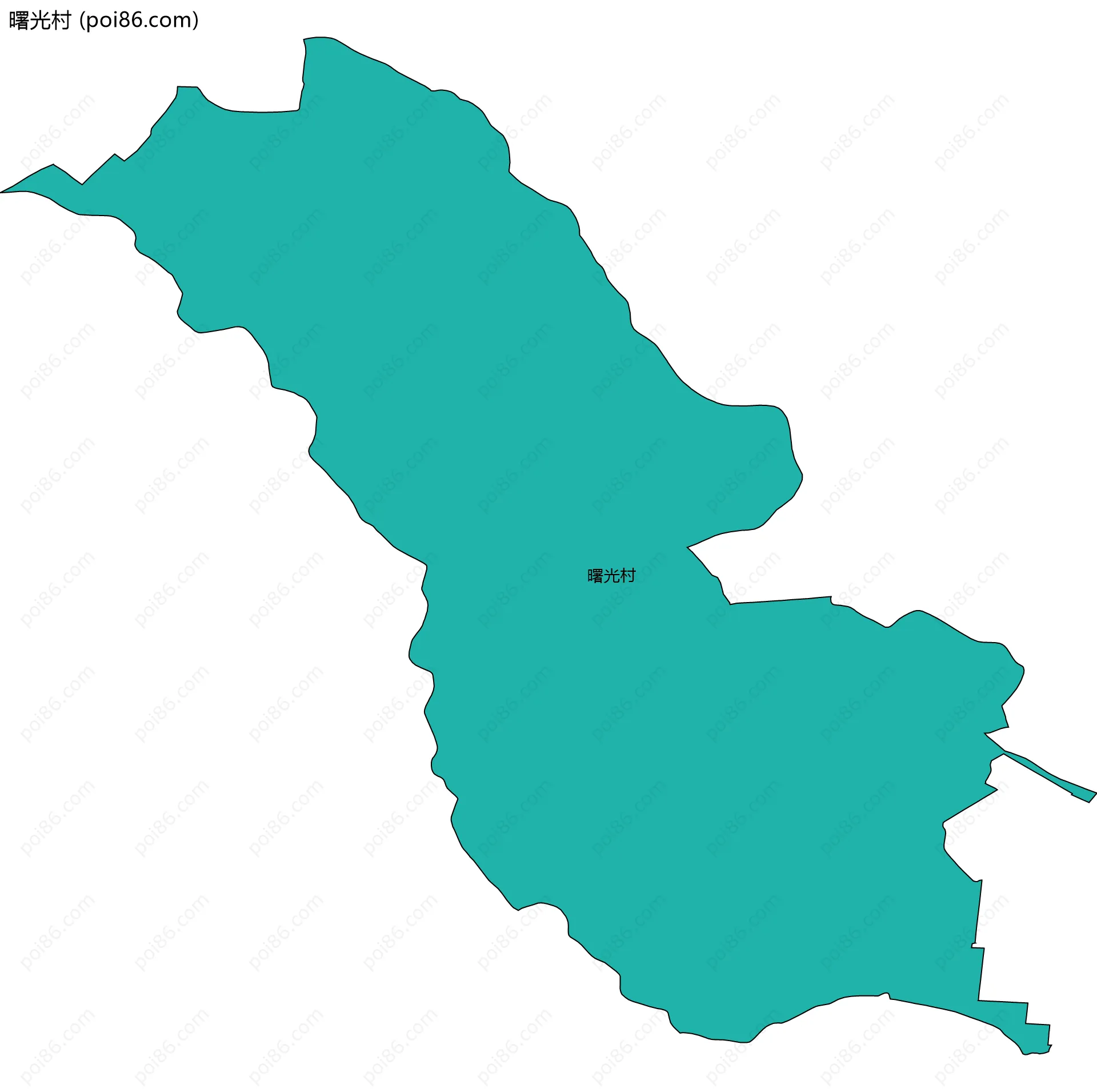 曙光村边界地图