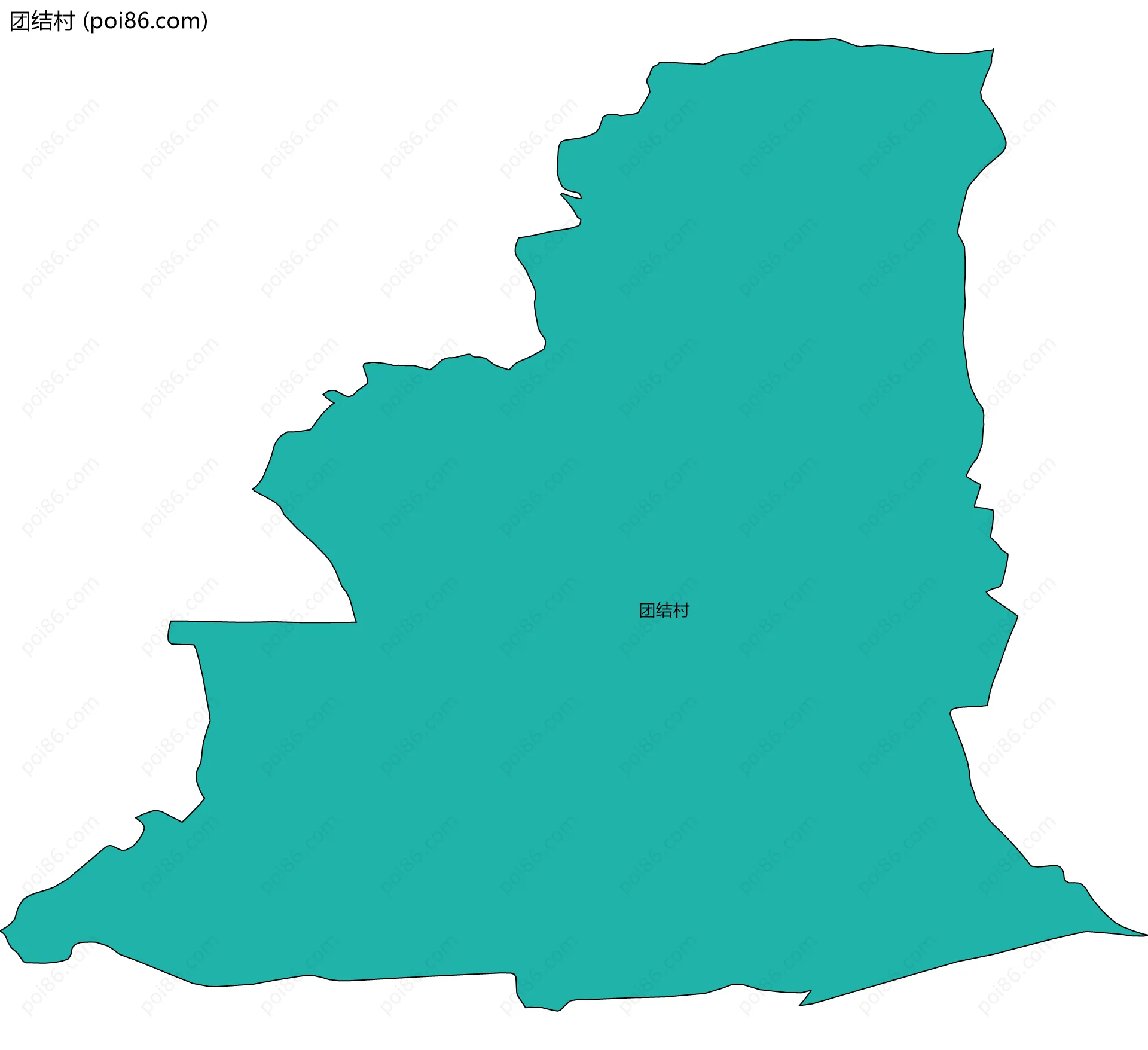 团结村边界地图