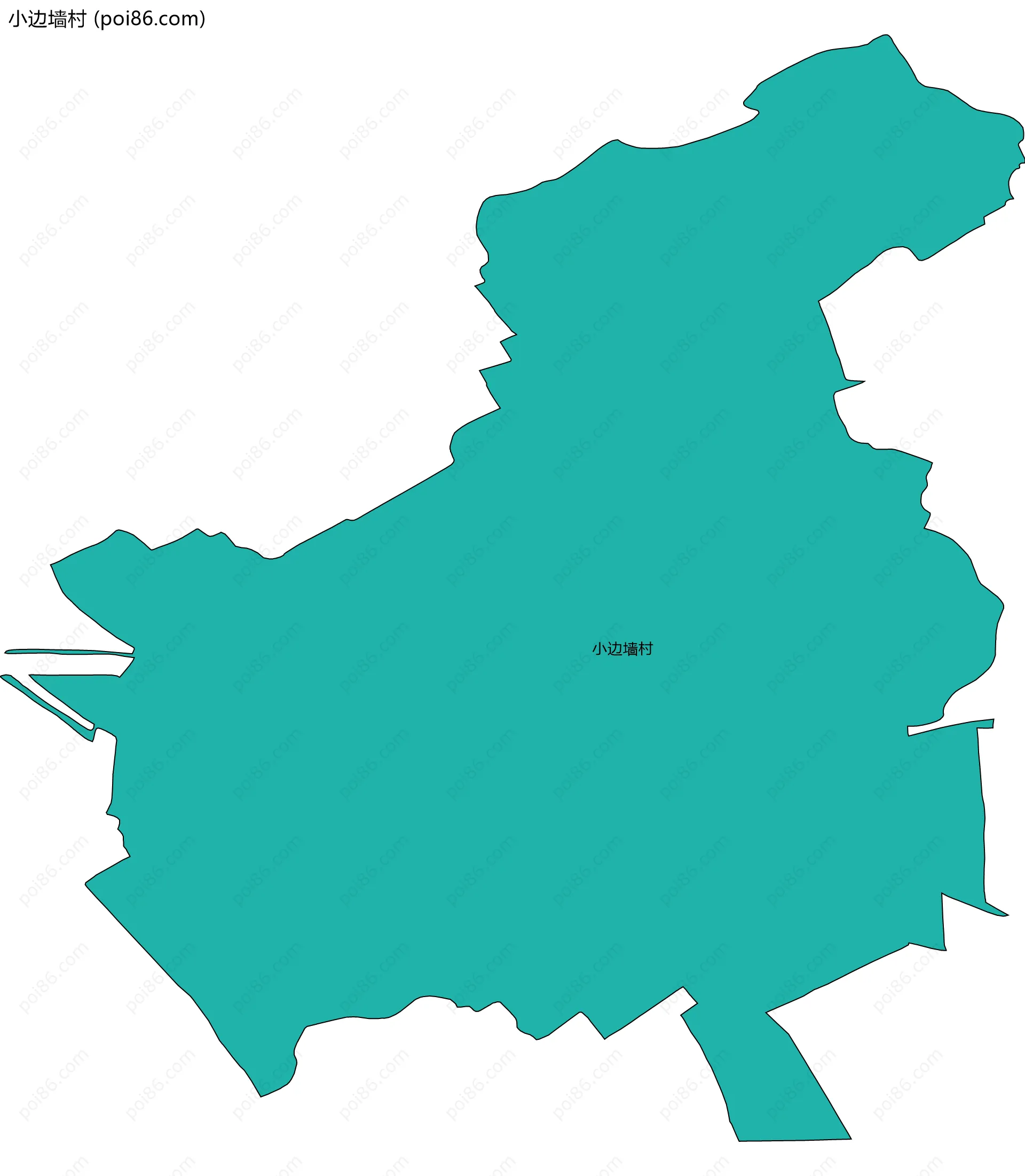 小边墙村边界地图