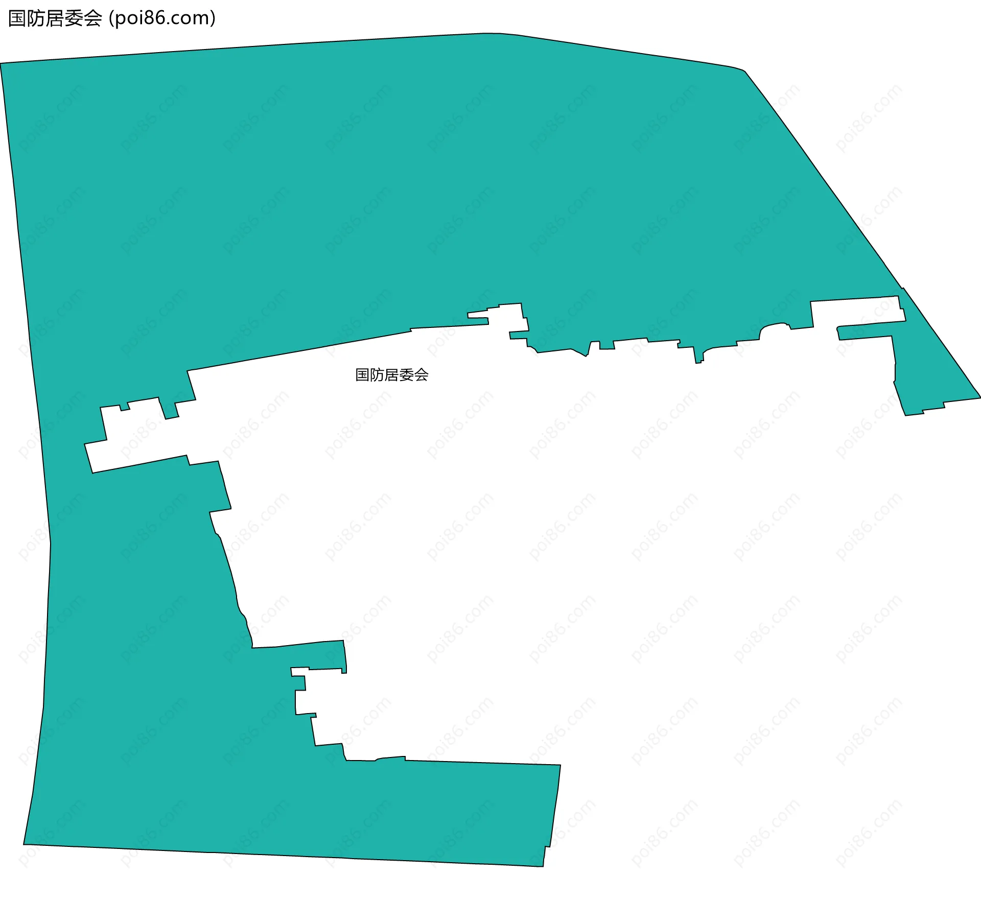 国防居委会边界地图