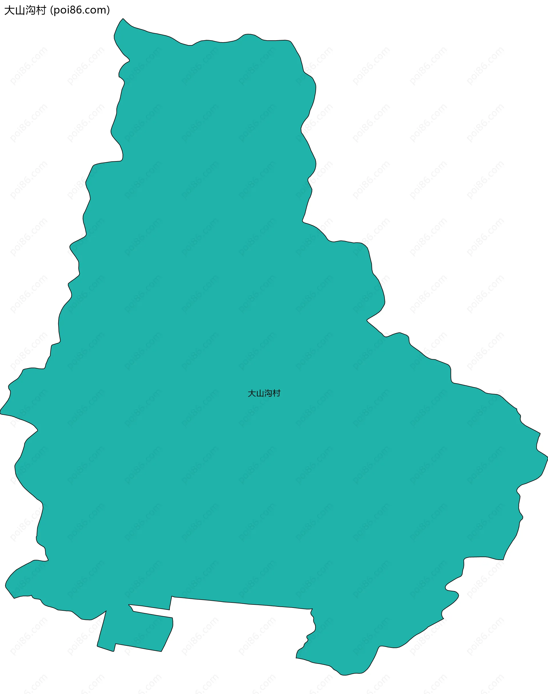 大山沟村边界地图