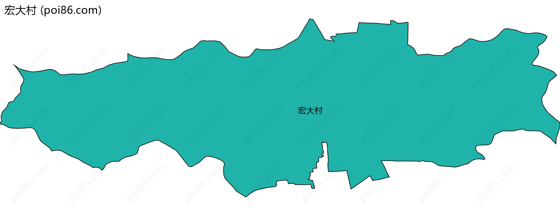 宏大村边界地图