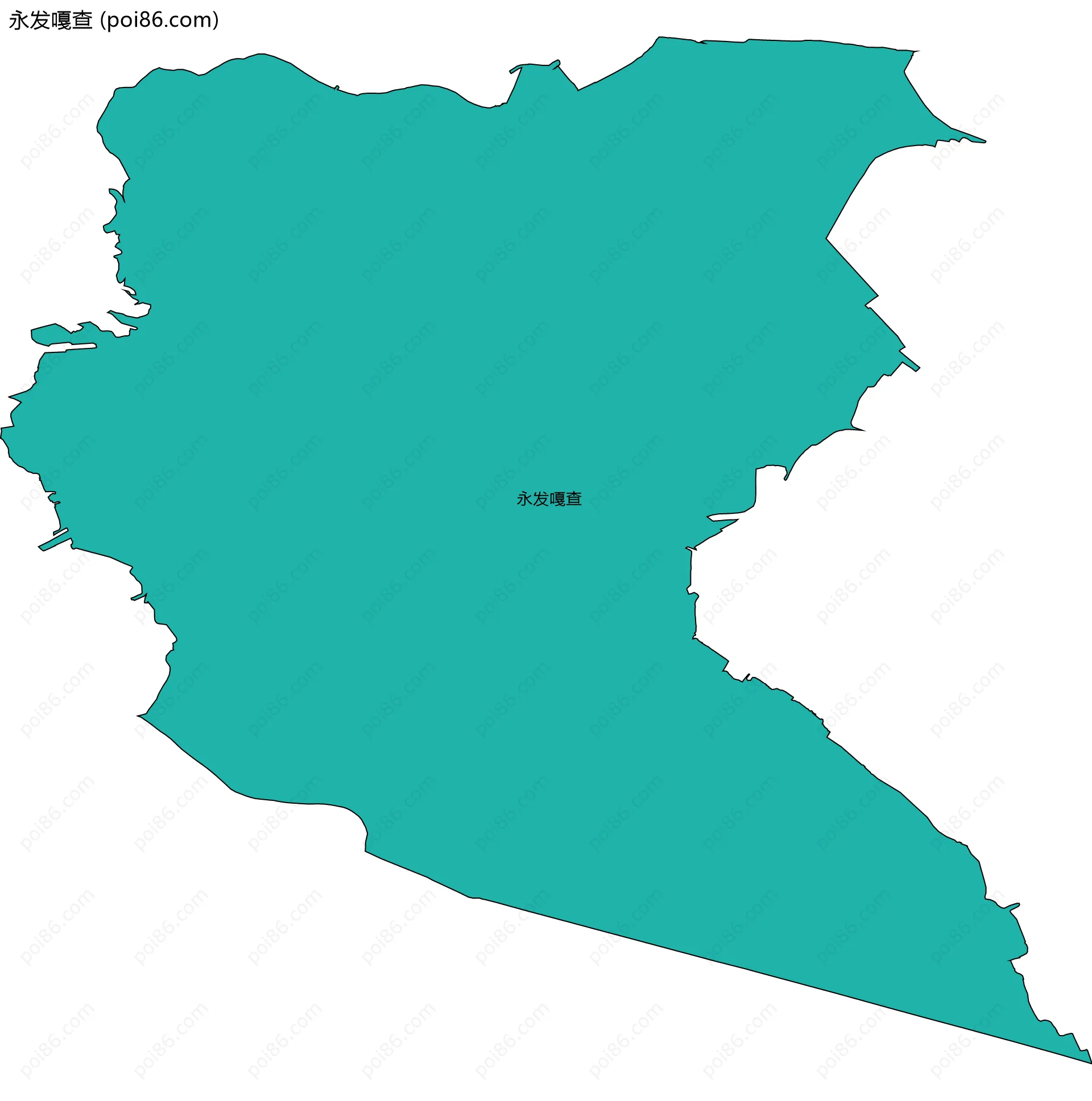 永发嘎查边界地图