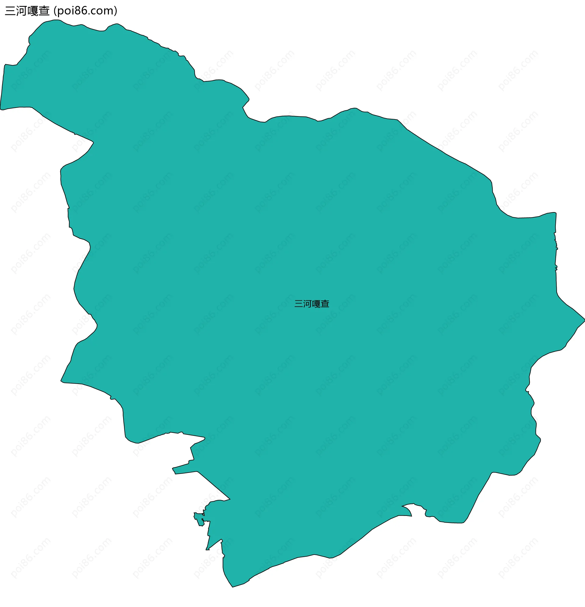 三河嘎查边界地图