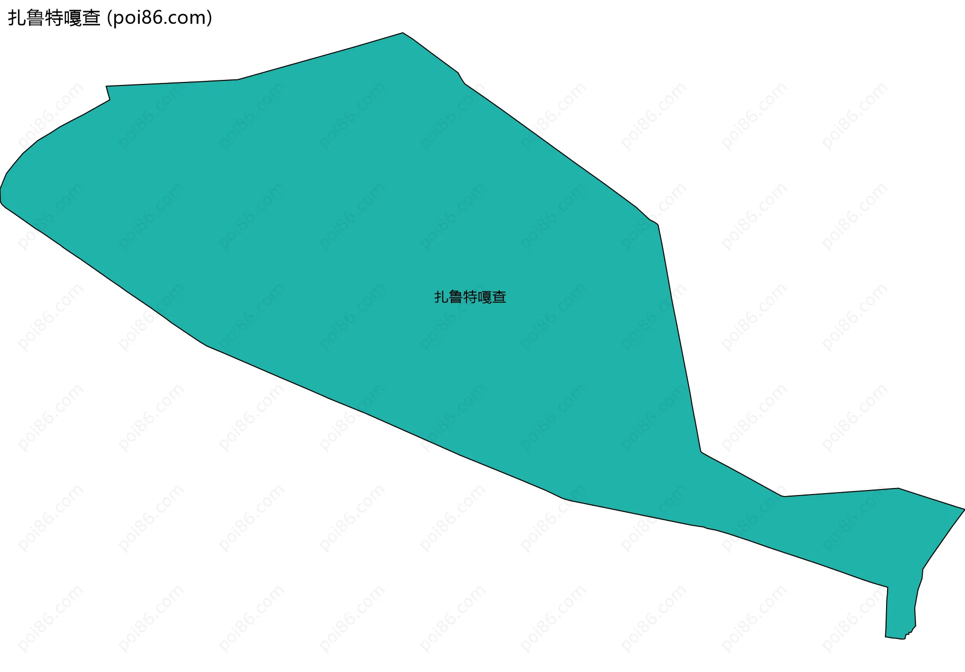 扎鲁特嘎查边界地图