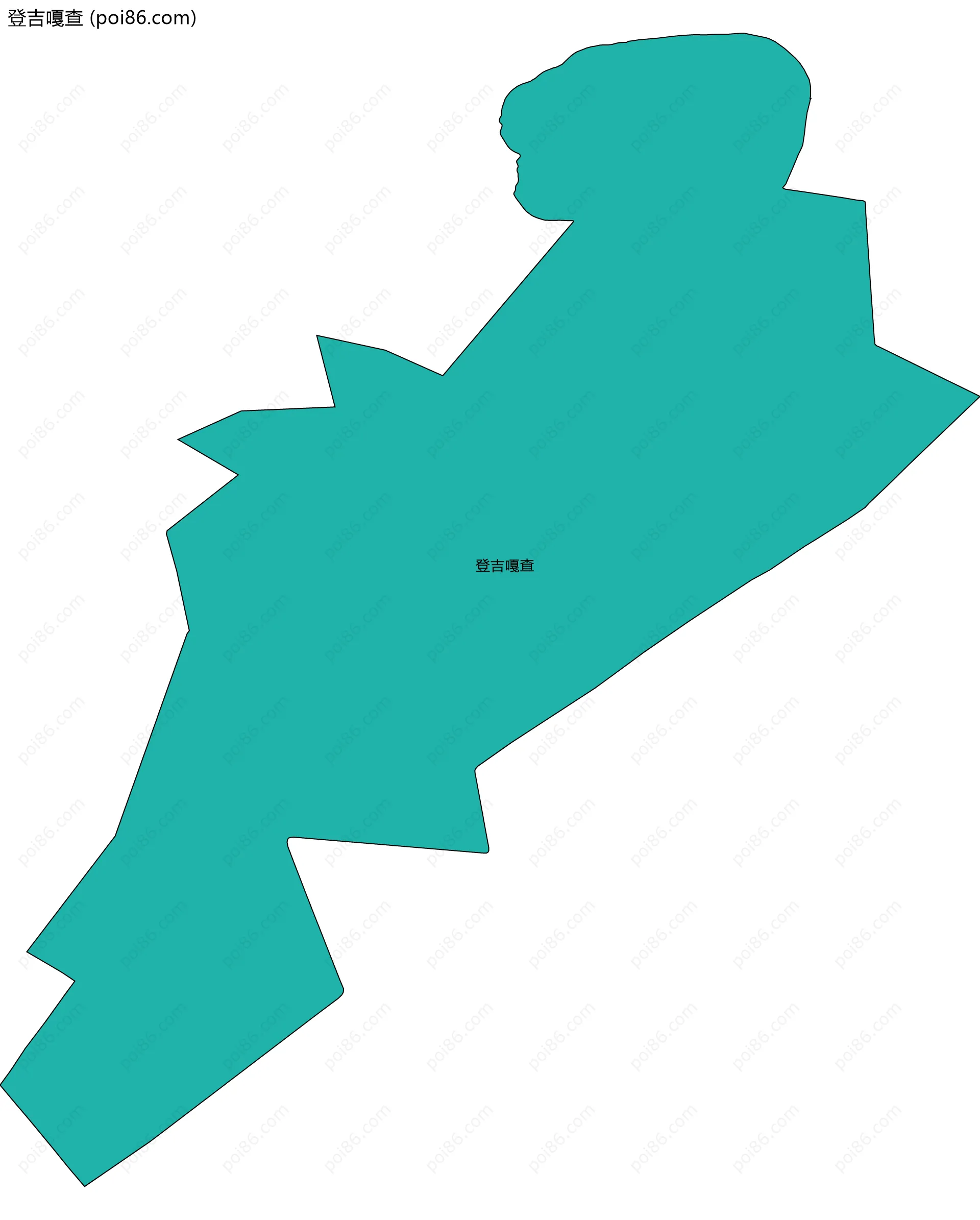 登吉嘎查边界地图