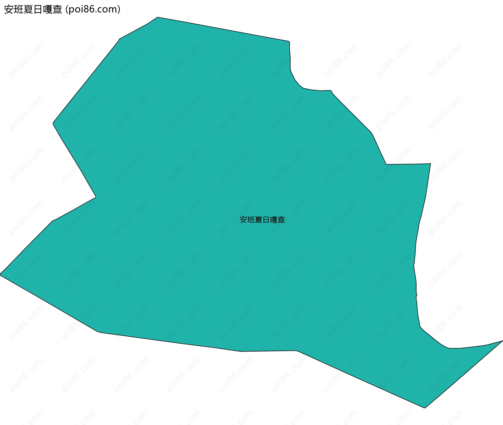 安班夏日嘎查边界地图