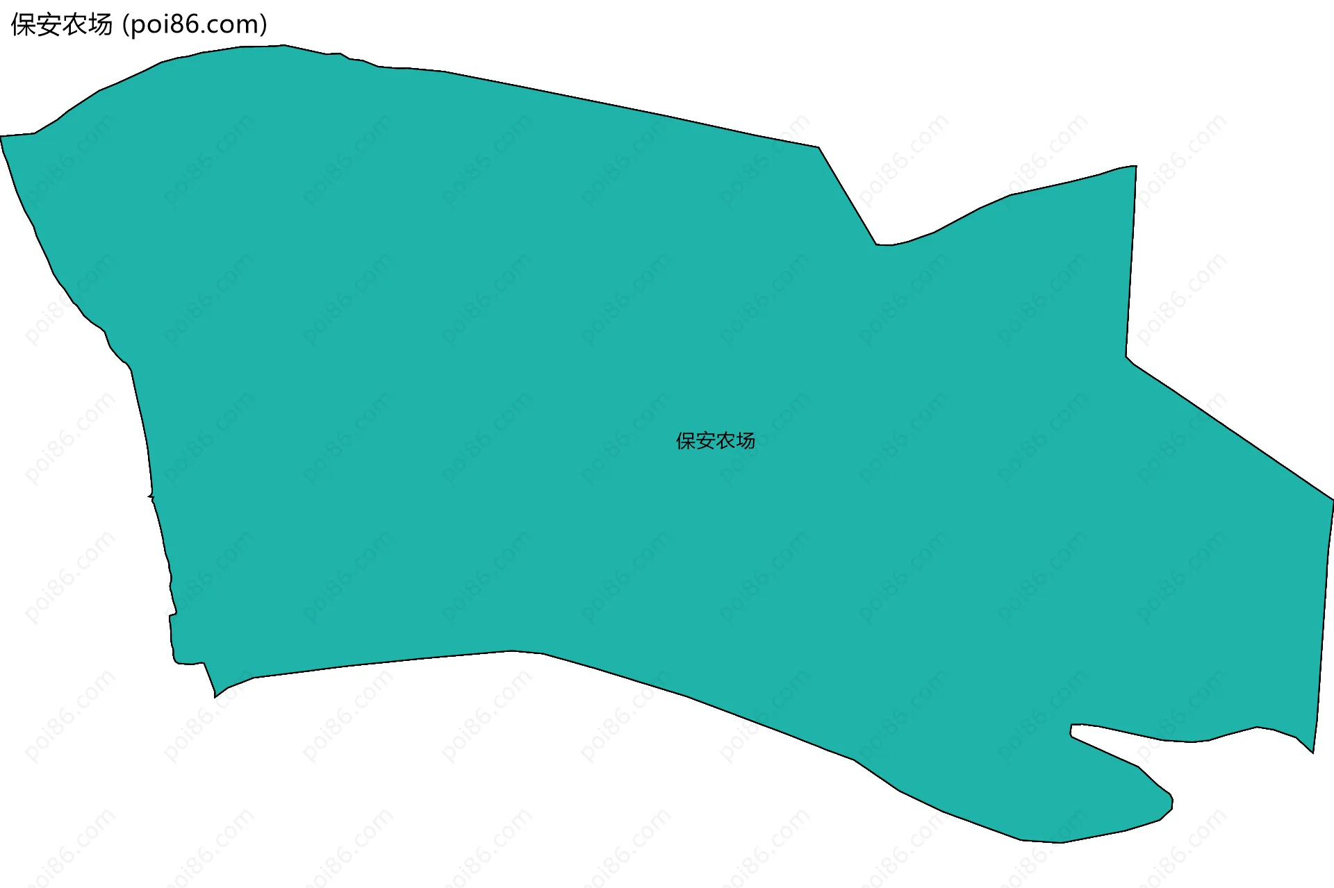 保安农场边界地图(五级行政区划)
