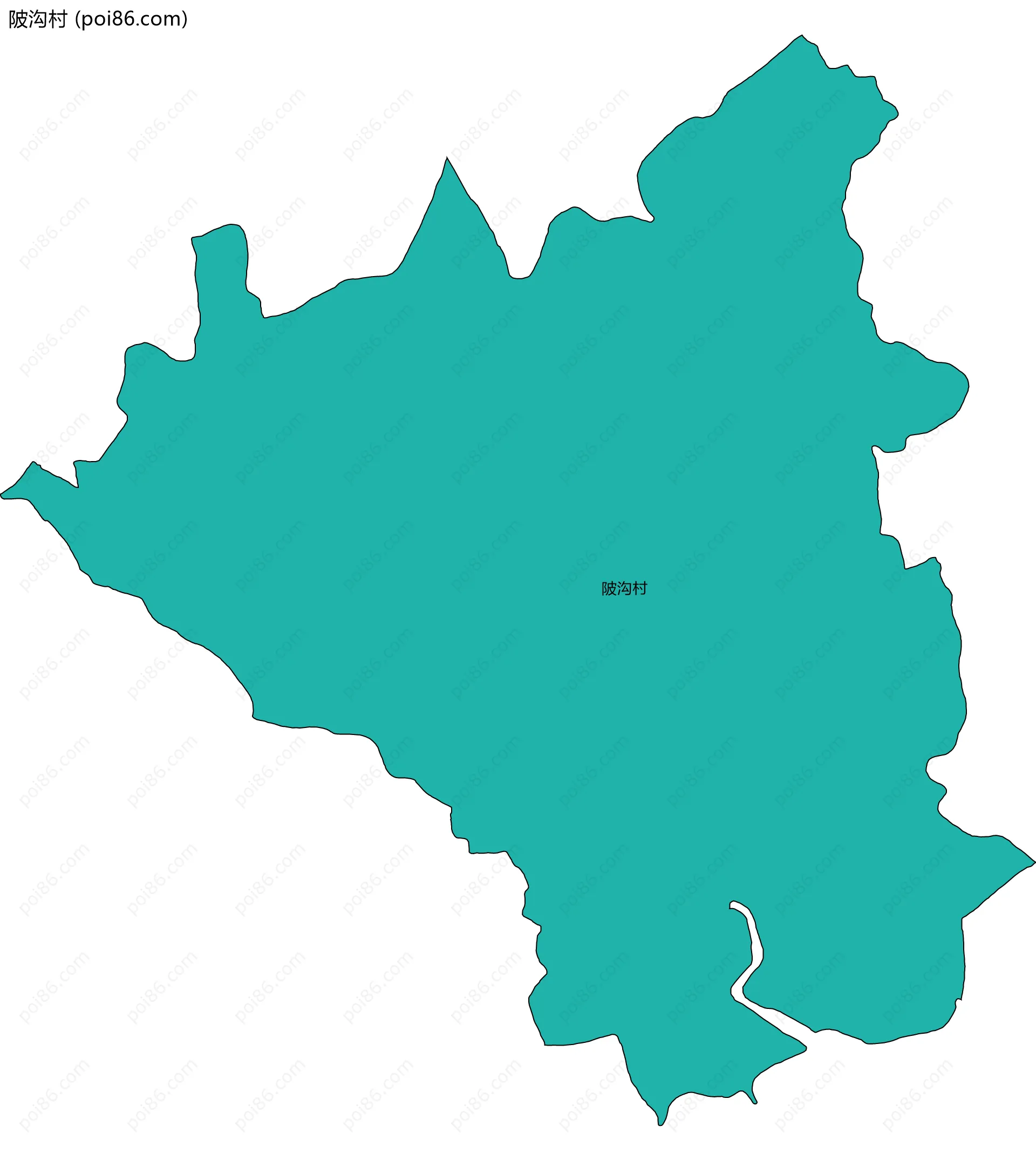 陂沟村边界地图