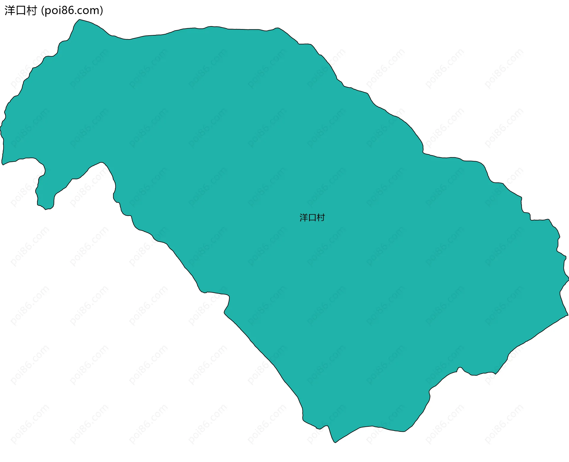 洋口村边界地图