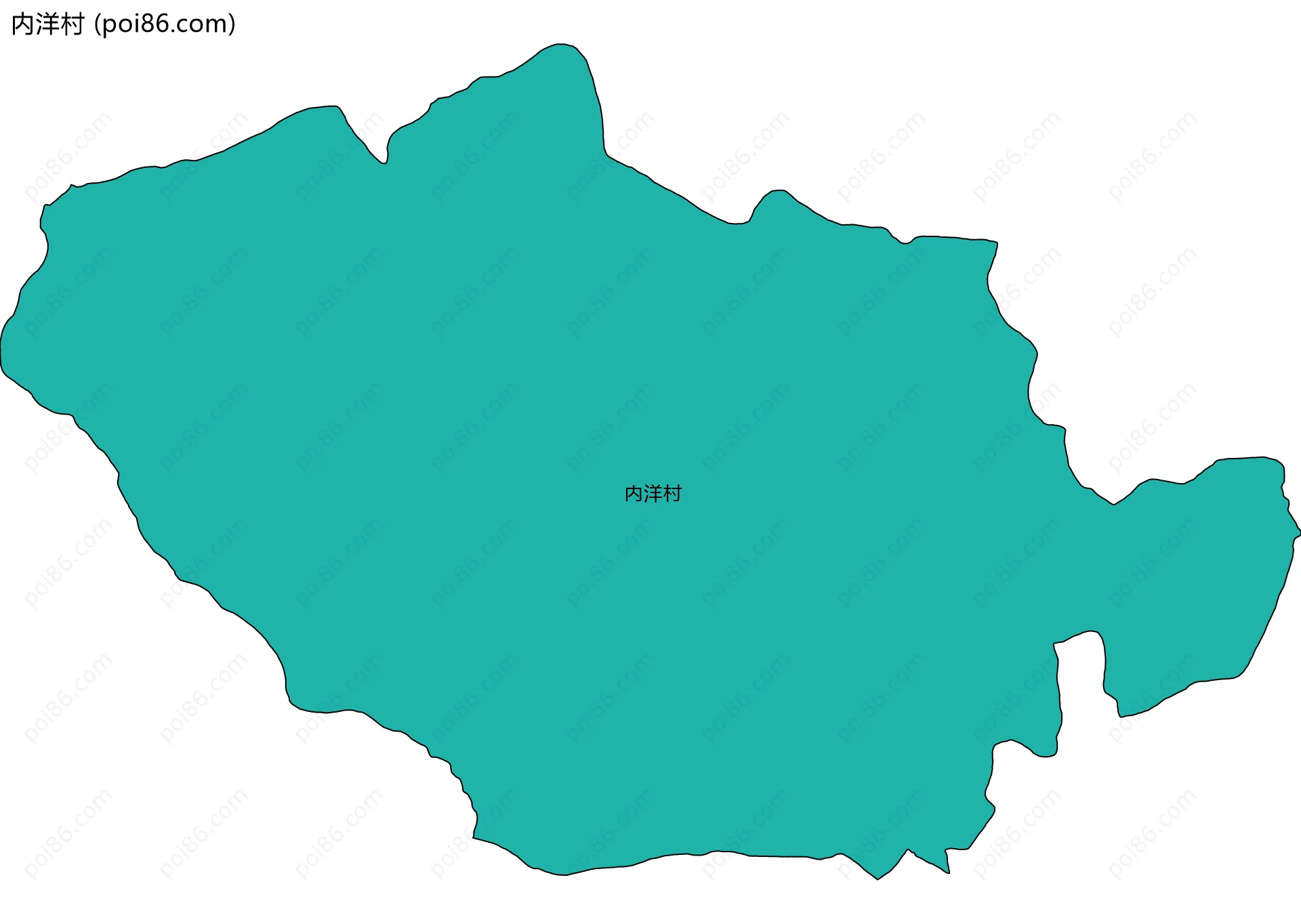 内洋村边界地图