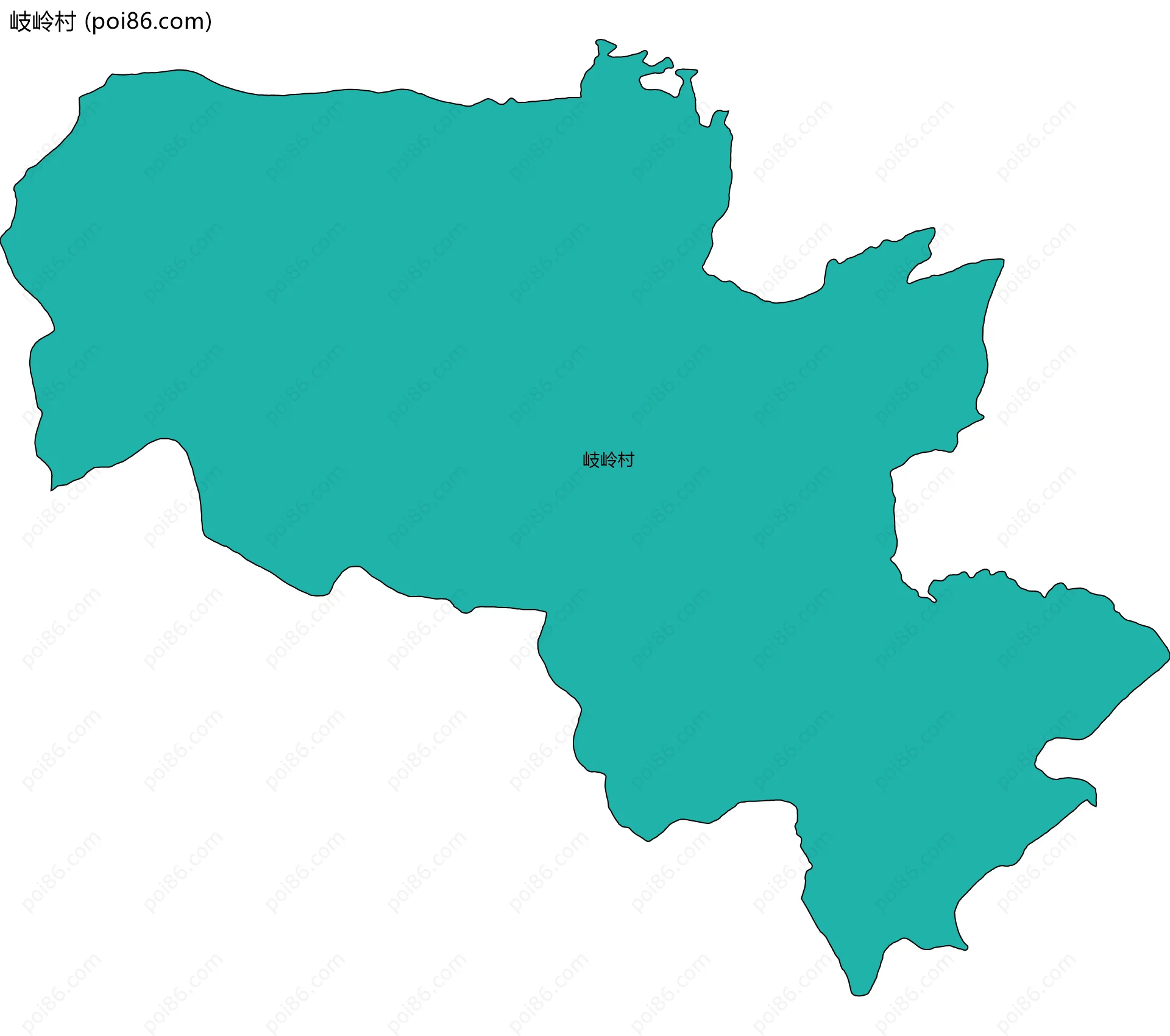 岐岭村边界地图