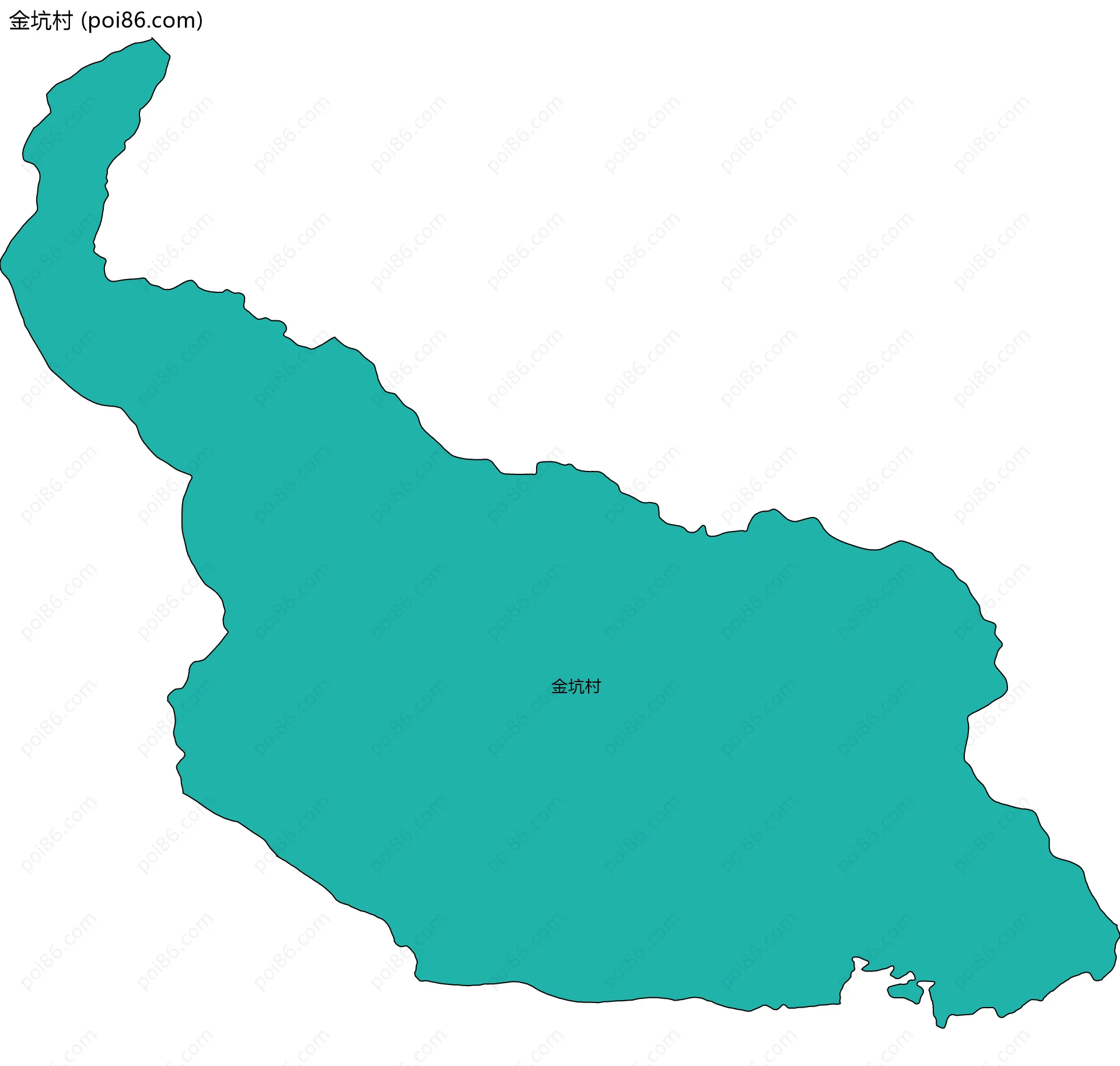 金坑村边界地图