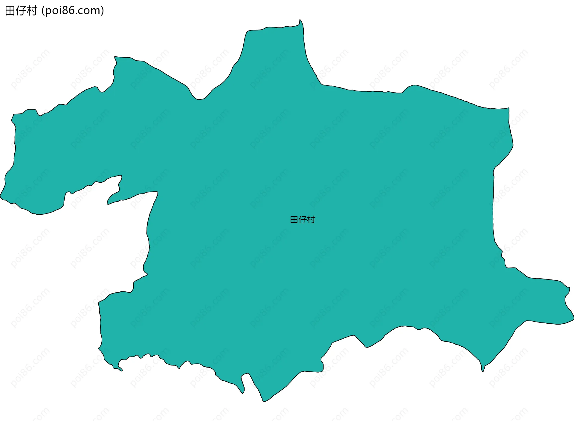 田仔村边界地图